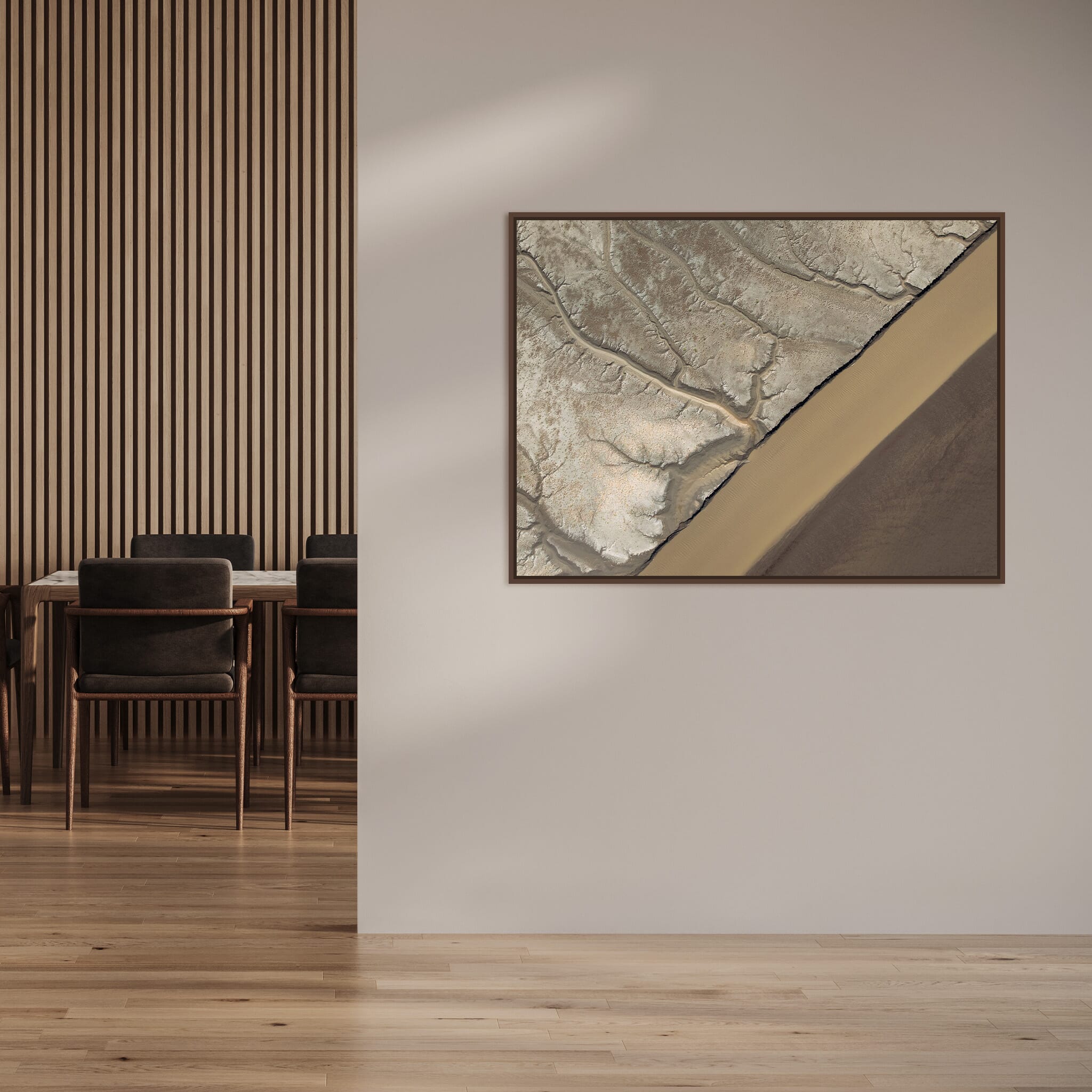 Interior design featuring photography prints by Jan Erik Waider