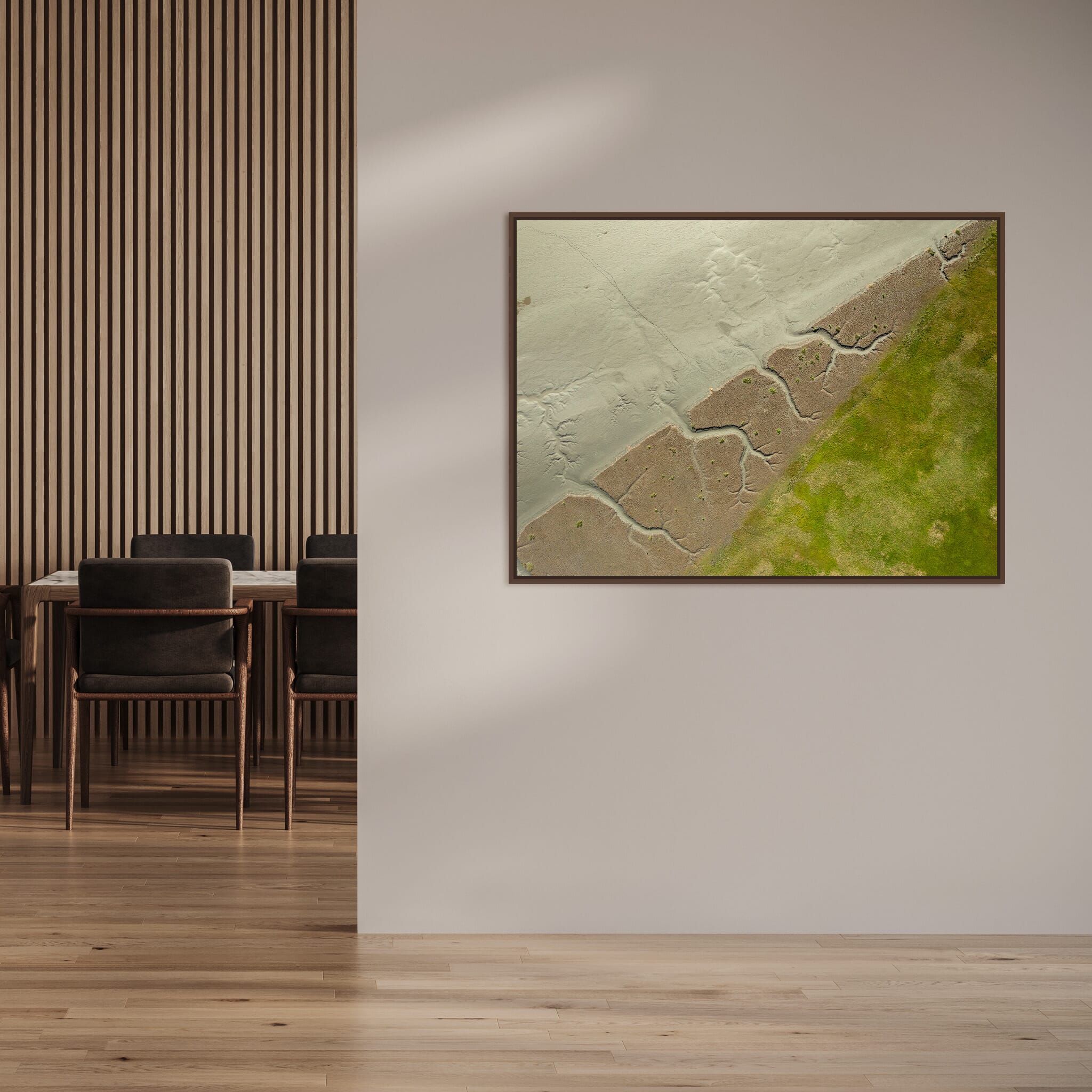 Interior design featuring photography prints by Jan Erik Waider