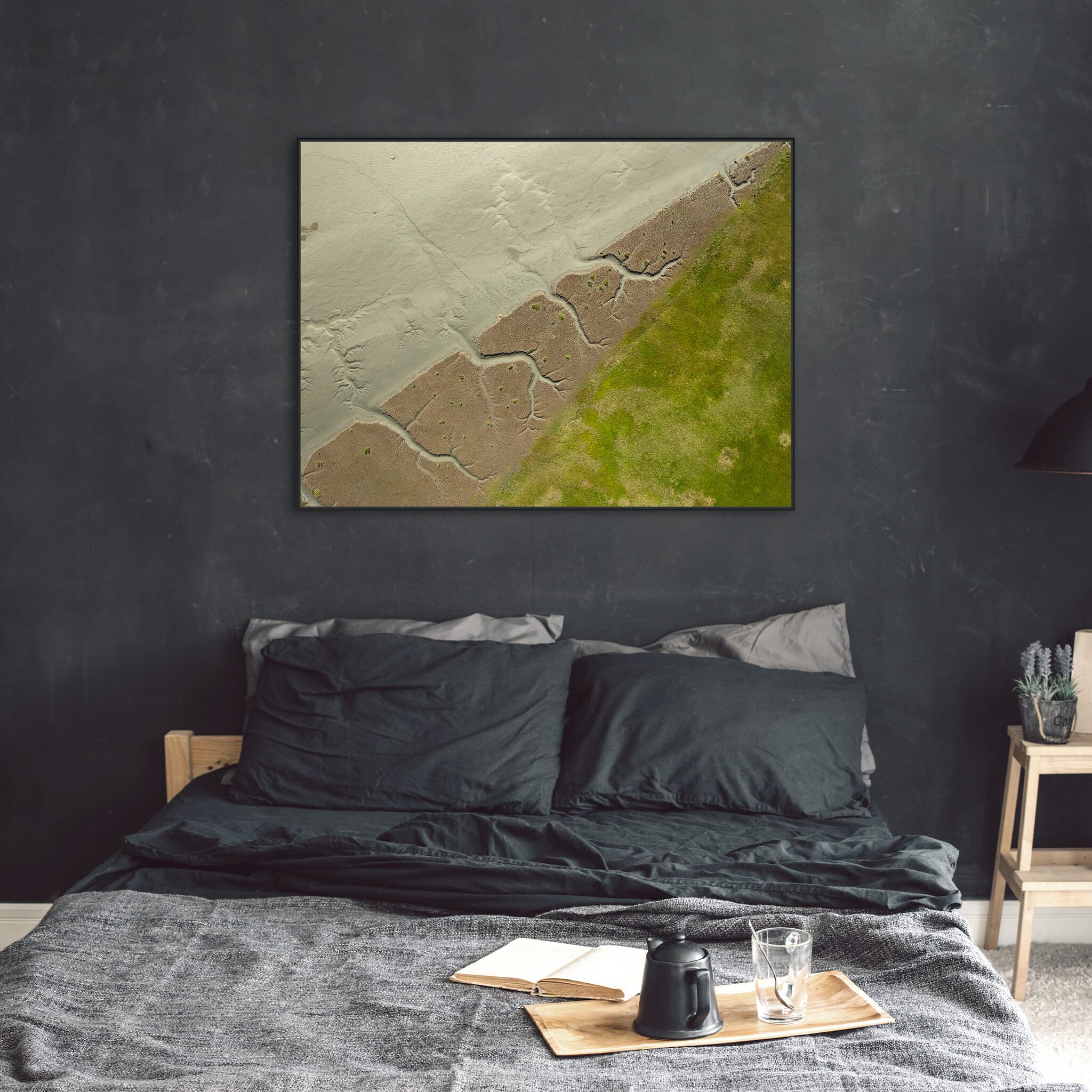 Modern Interior design featuring photography prints by Jan Erik Waider