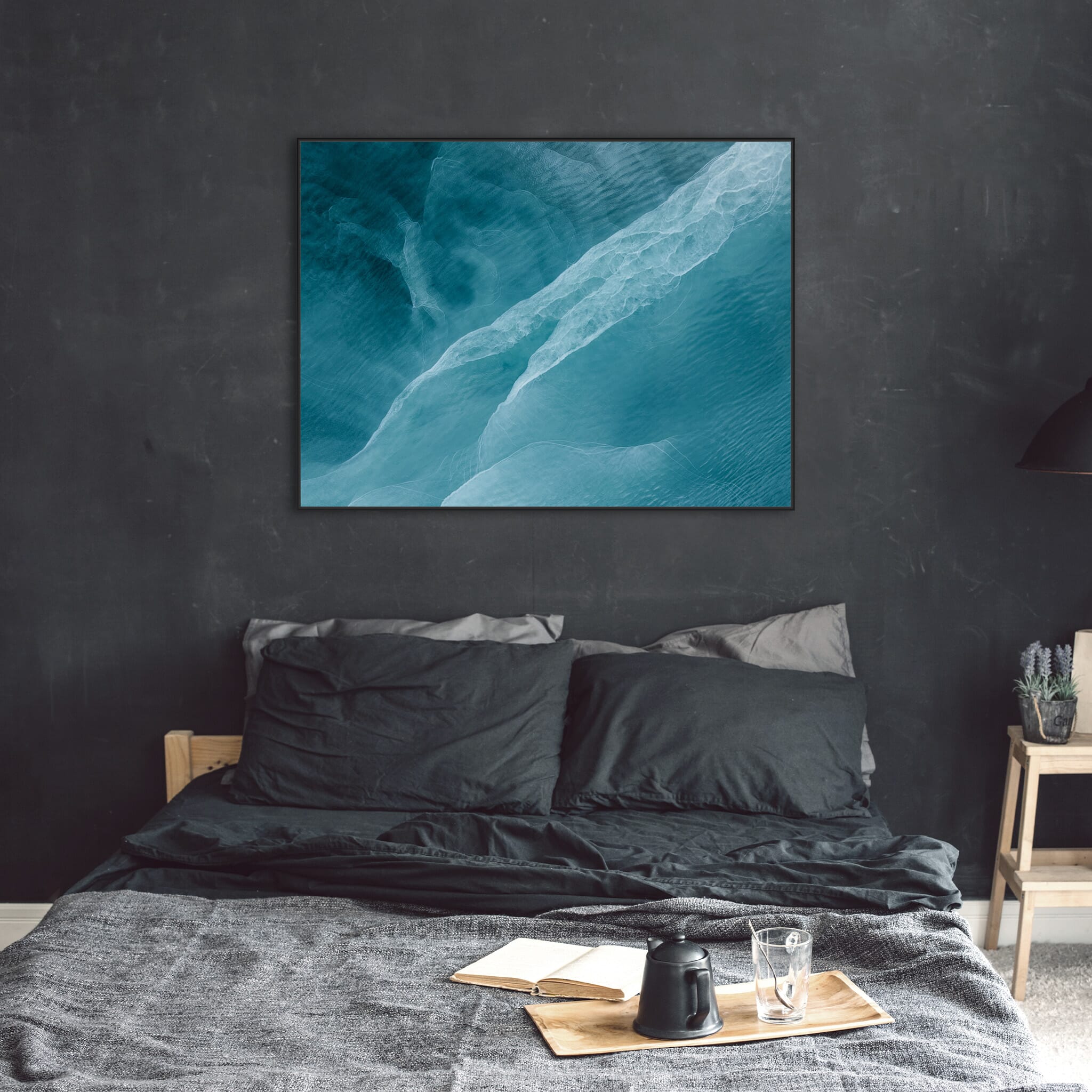Modern Interior design featuring photography prints by Jan Erik Waider