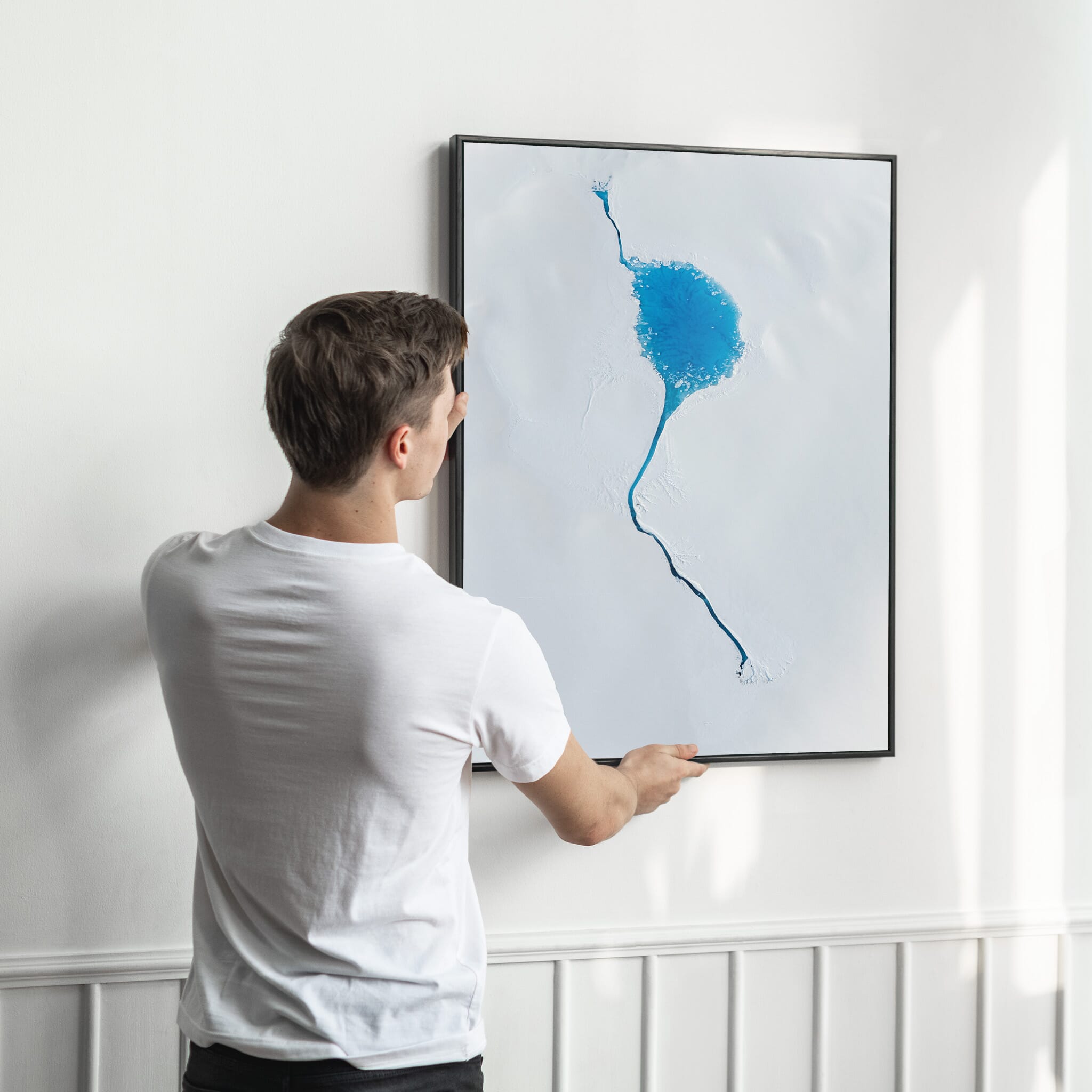 Interior design featuring photography prints by Jan Erik Waider