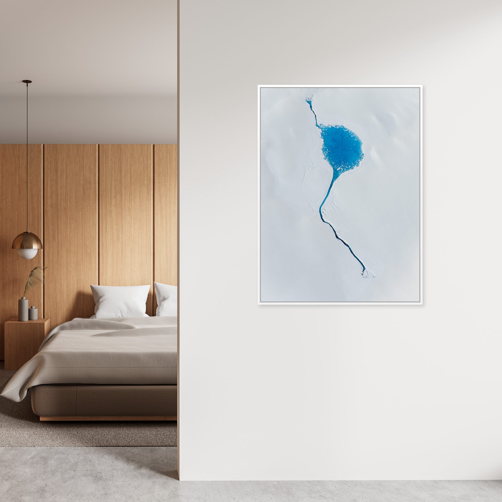 Modern Interior design featuring photography prints by Jan Erik Waider