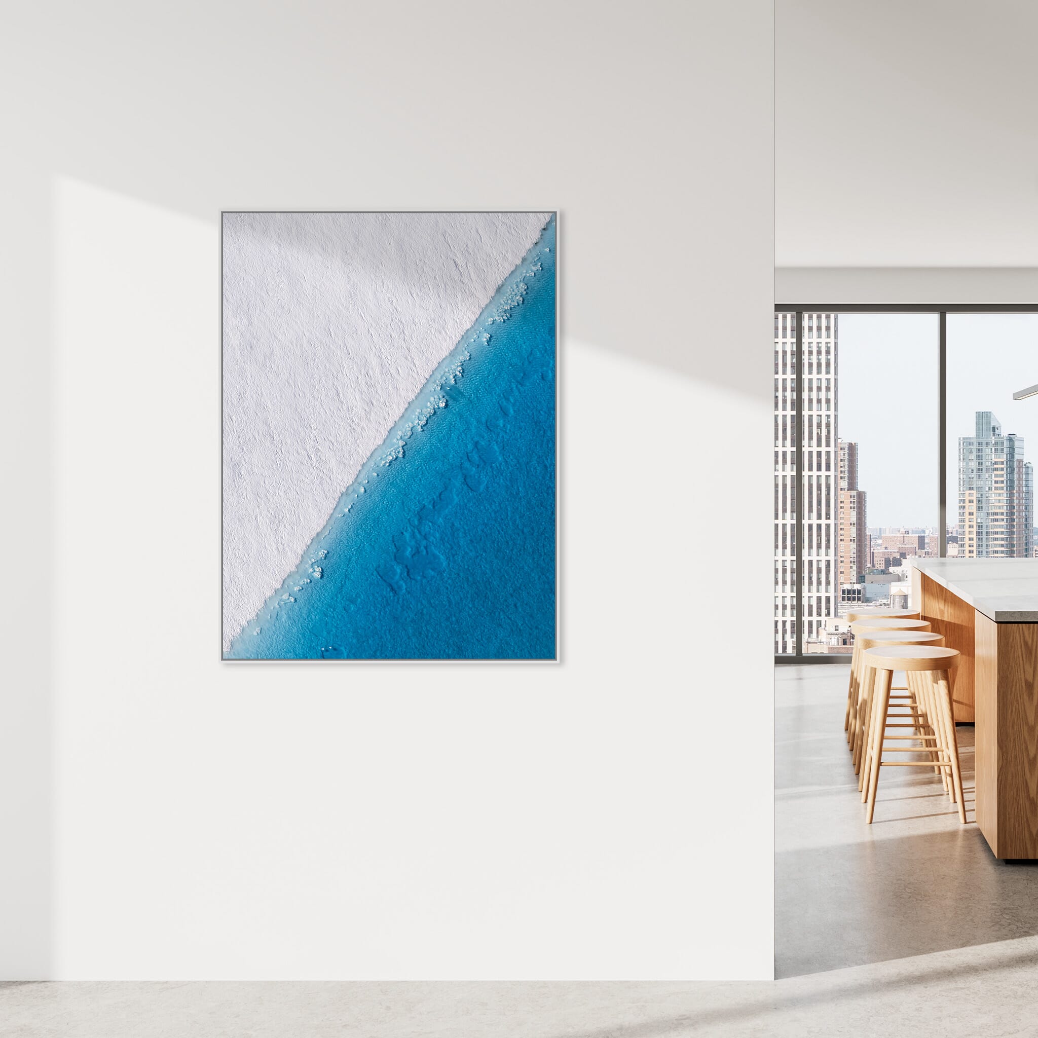 Interior design featuring photography prints by Jan Erik Waider