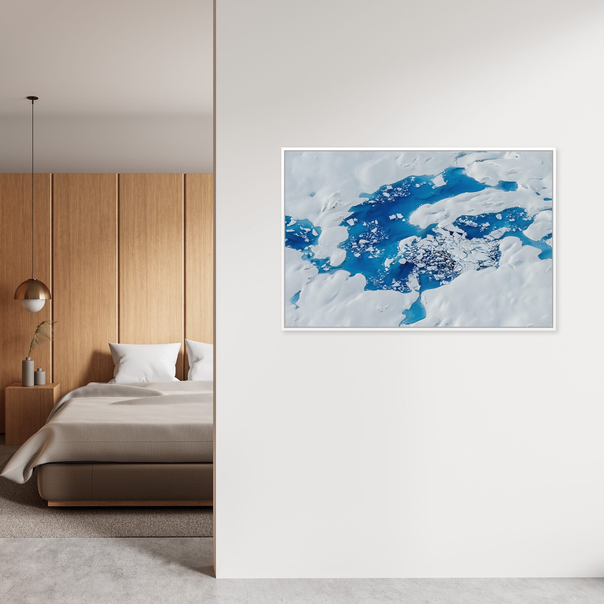 Interior design featuring photography prints by Jan Erik Waider