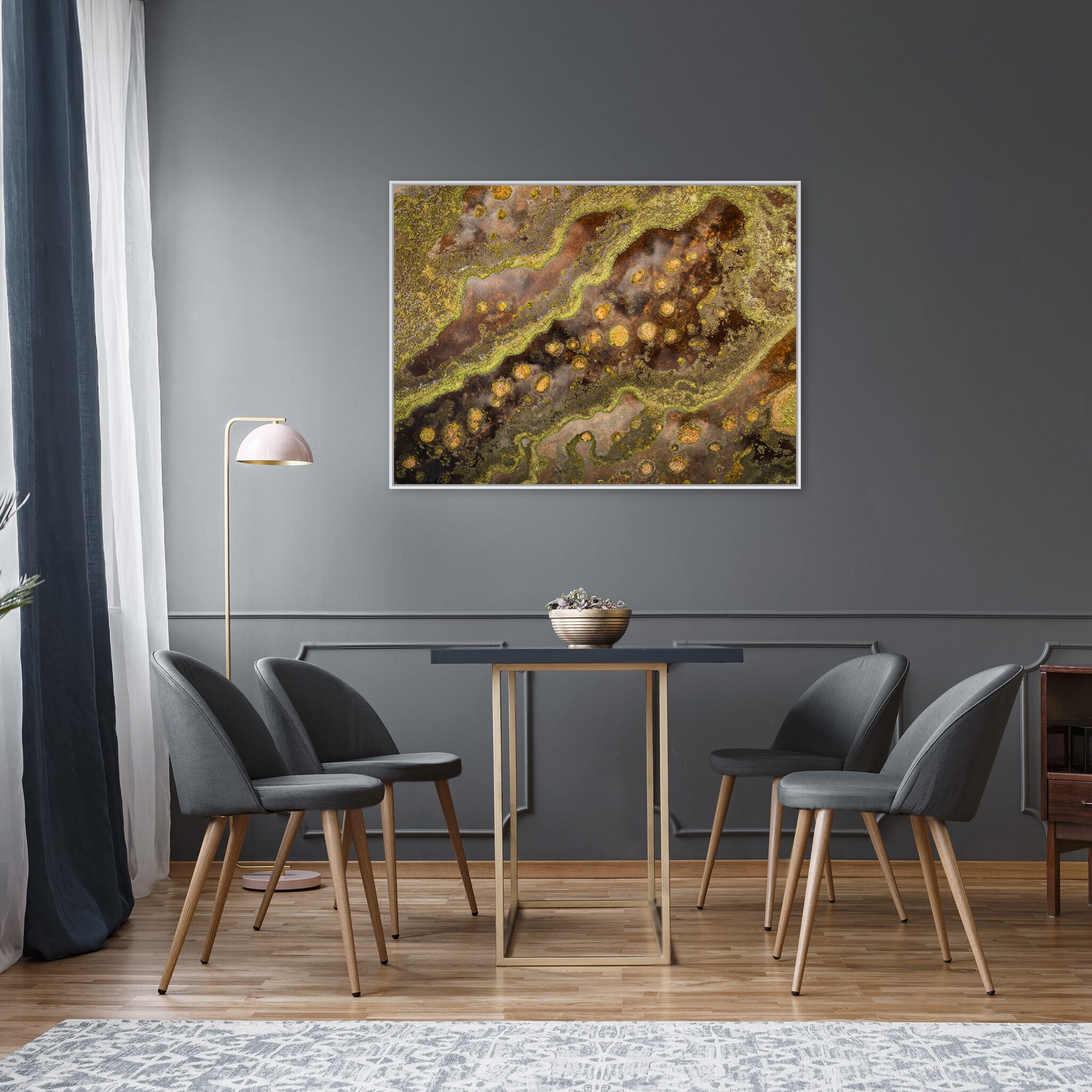 Interior design featuring photography prints by Jan Erik Waider