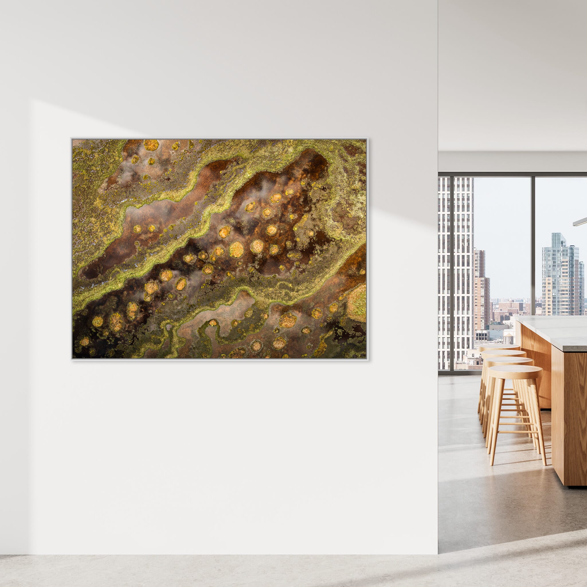 Modern Interior design featuring photography prints by Jan Erik Waider