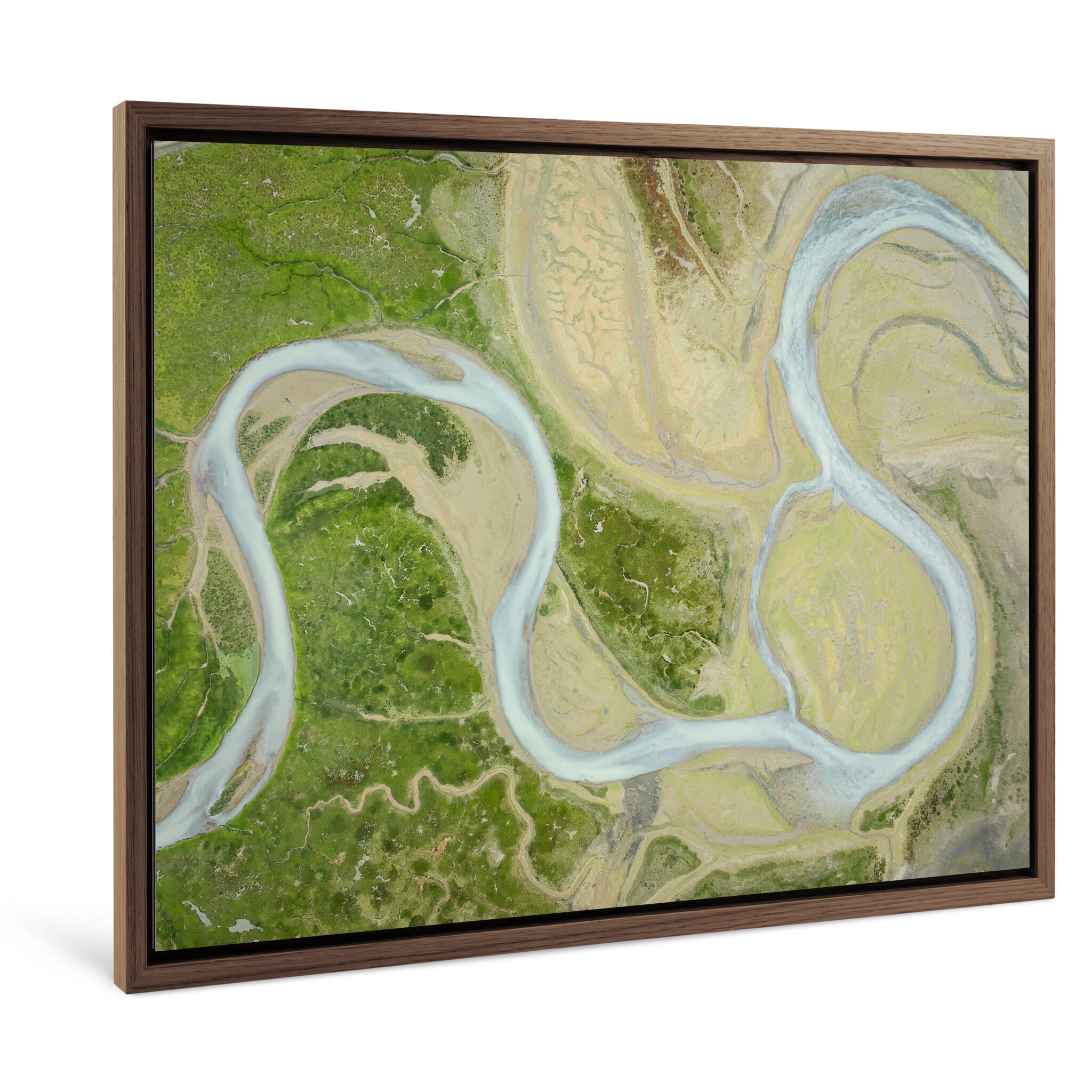 Framed photo print of shimmering water lines across the Kenai Peninsula