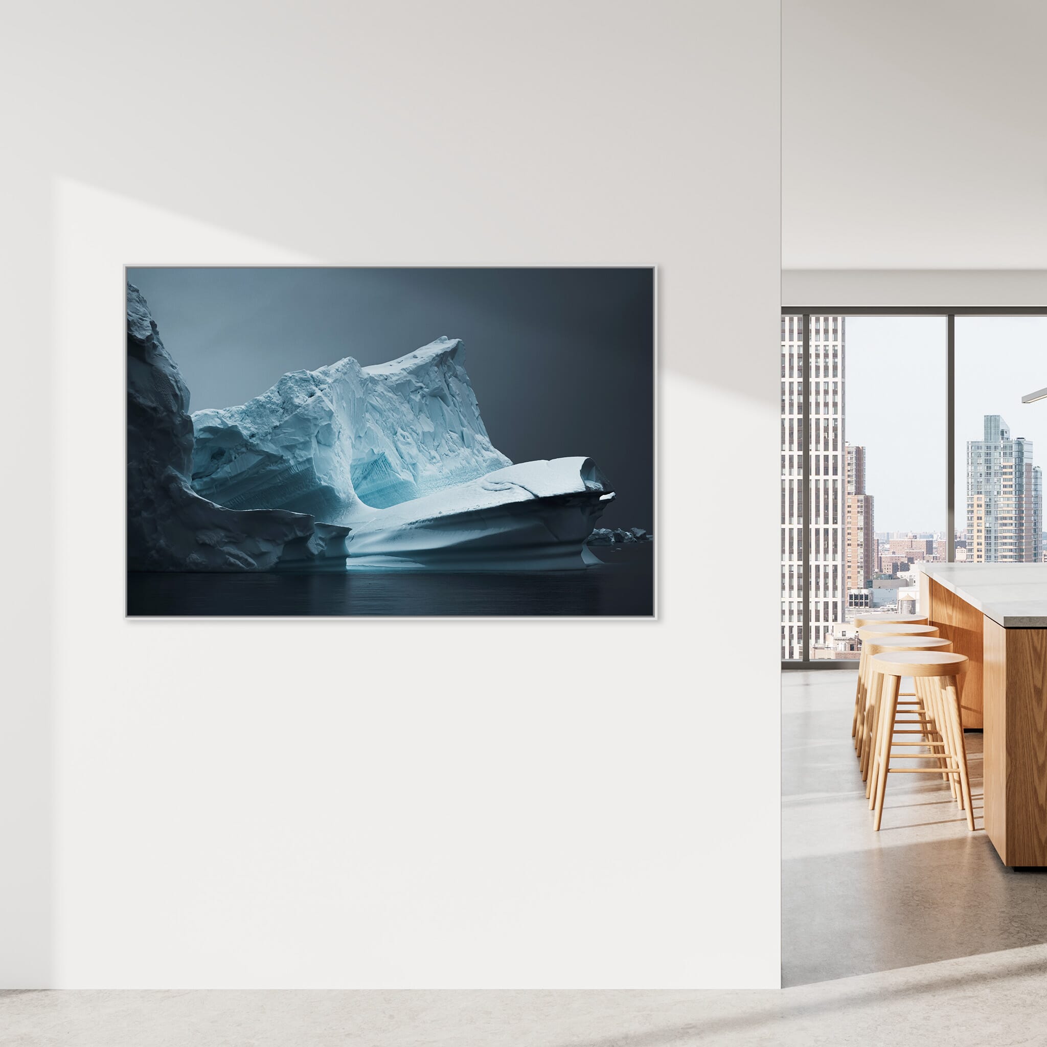 Modern Interior design featuring photography prints by Jan Erik Waider