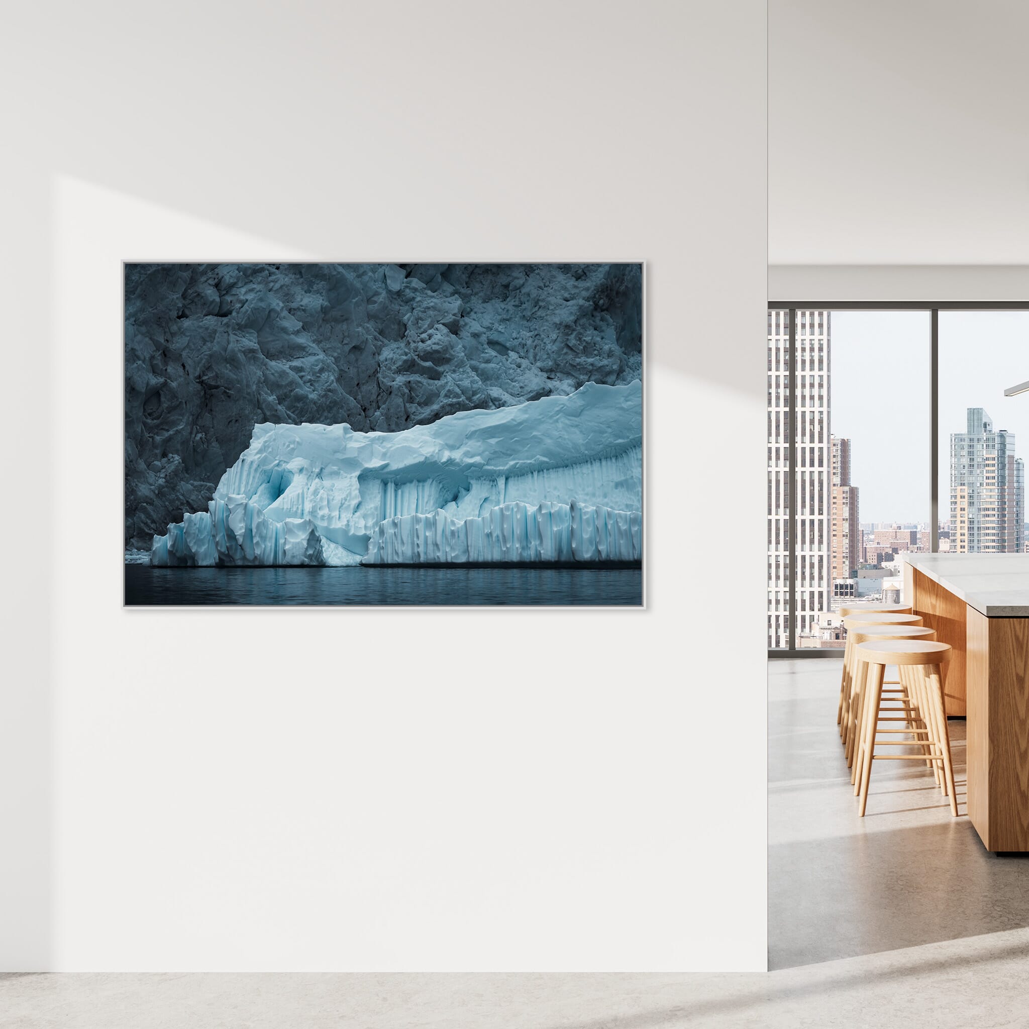 Modern Interior design featuring photography prints by Jan Erik Waider