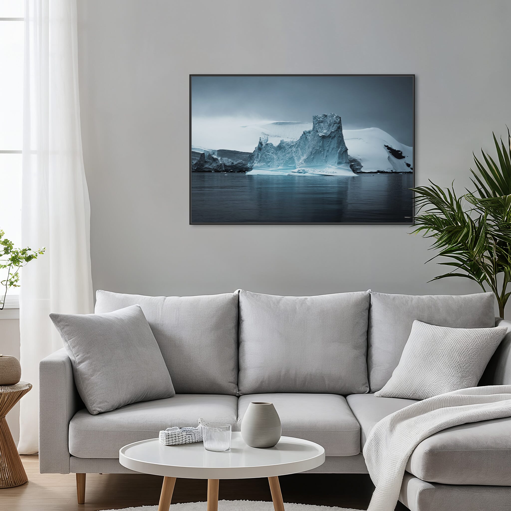 Modern room with framed landscape photography by Jan Erik Waider