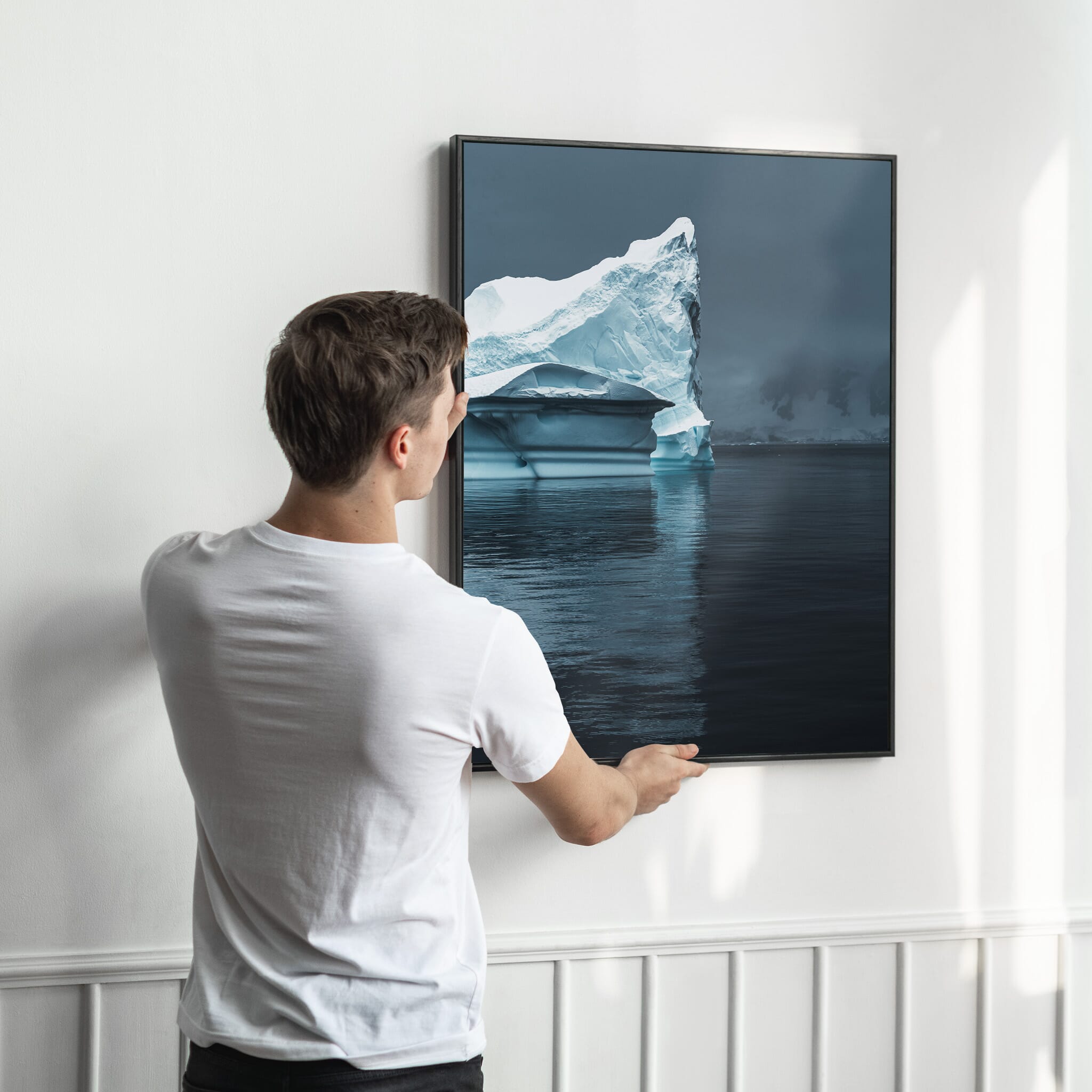 Interior design featuring photography prints by Jan Erik Waider