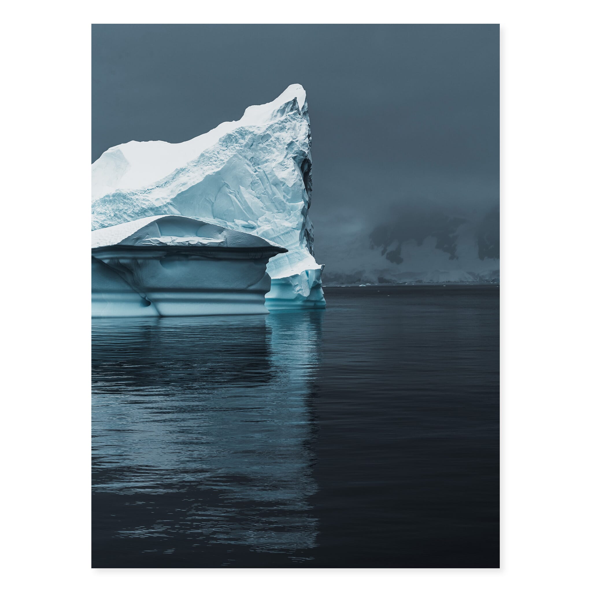 Fine art print of intricate iceberg textures in Antarctica’s Gerlache and Bransfield Straits