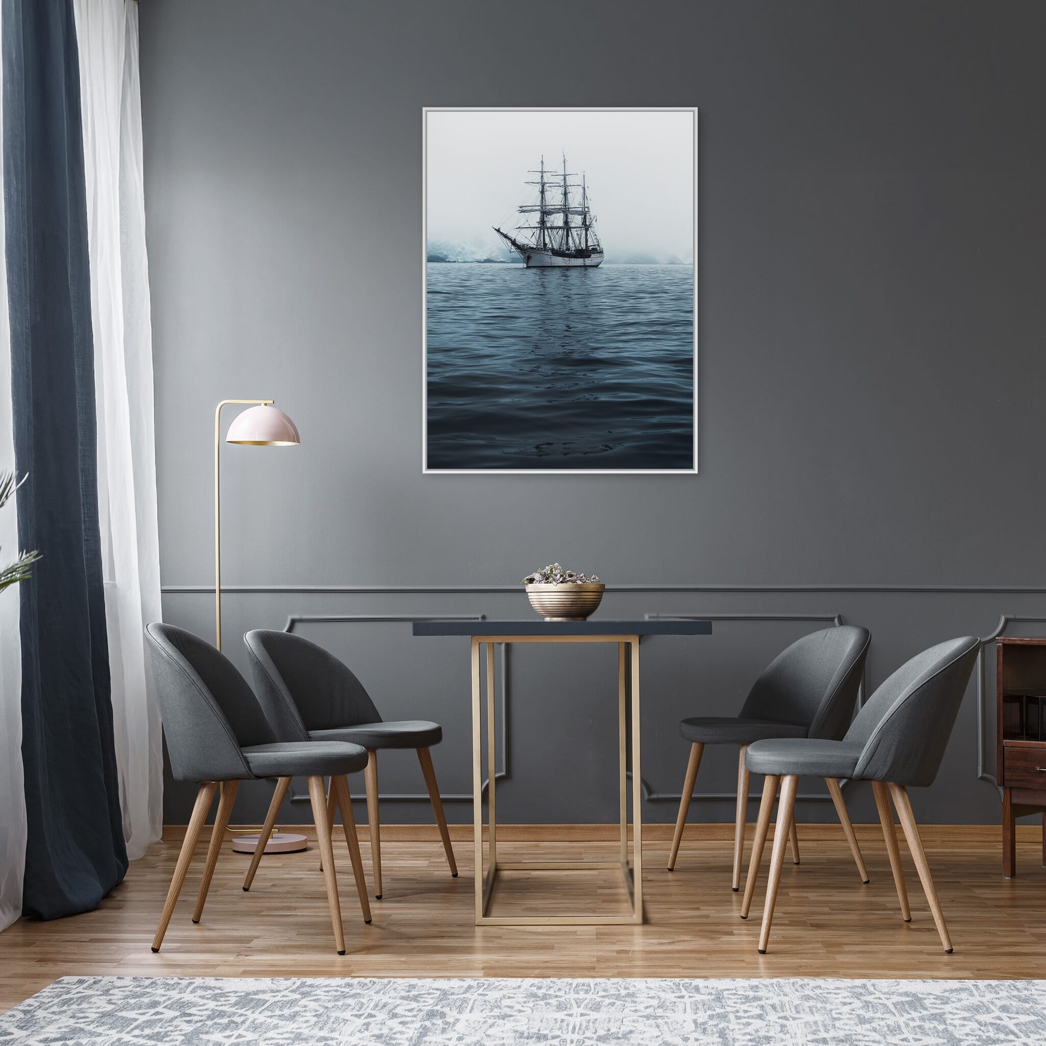 Interior design featuring photography prints by Jan Erik Waider