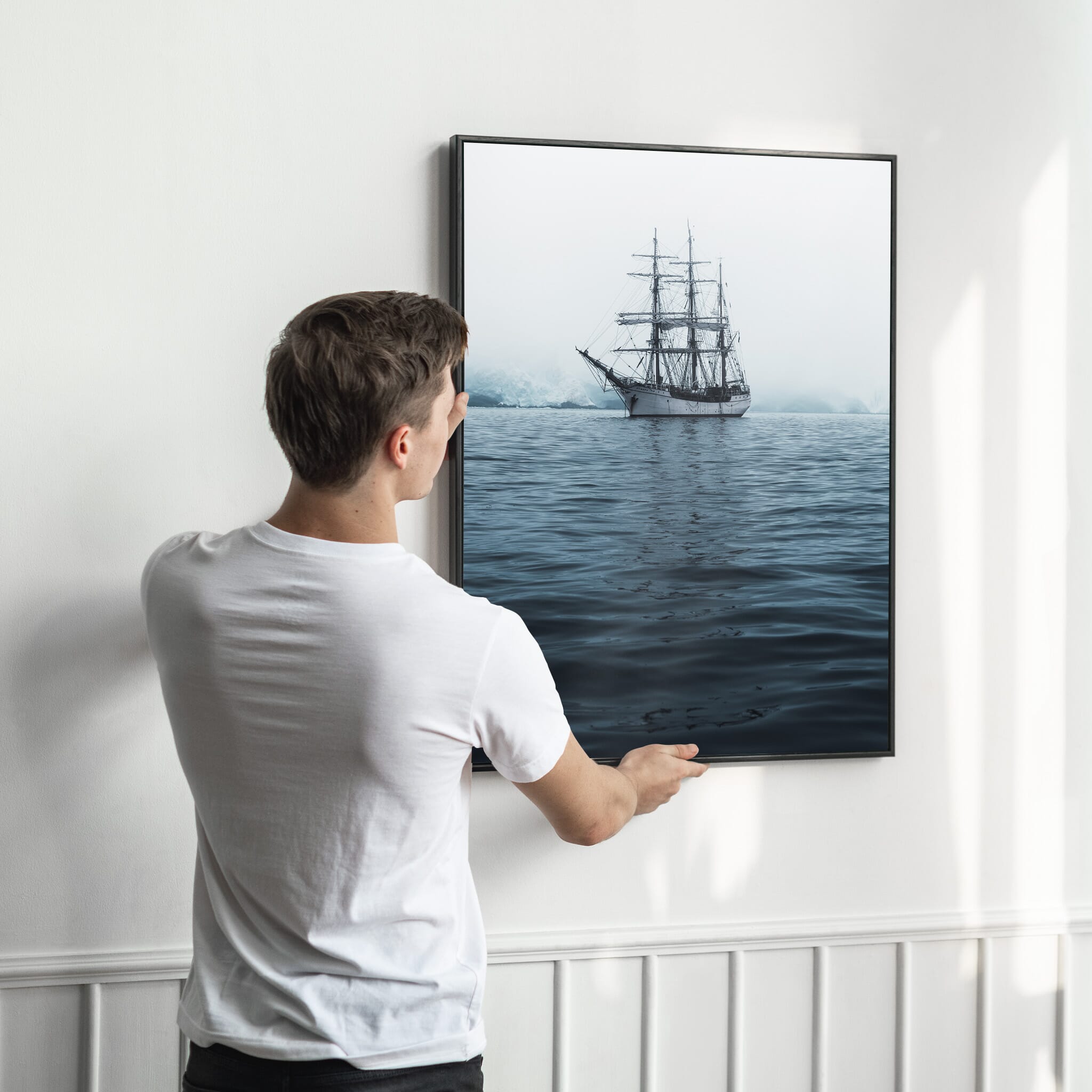Modern Interior design featuring photography prints by Jan Erik Waider