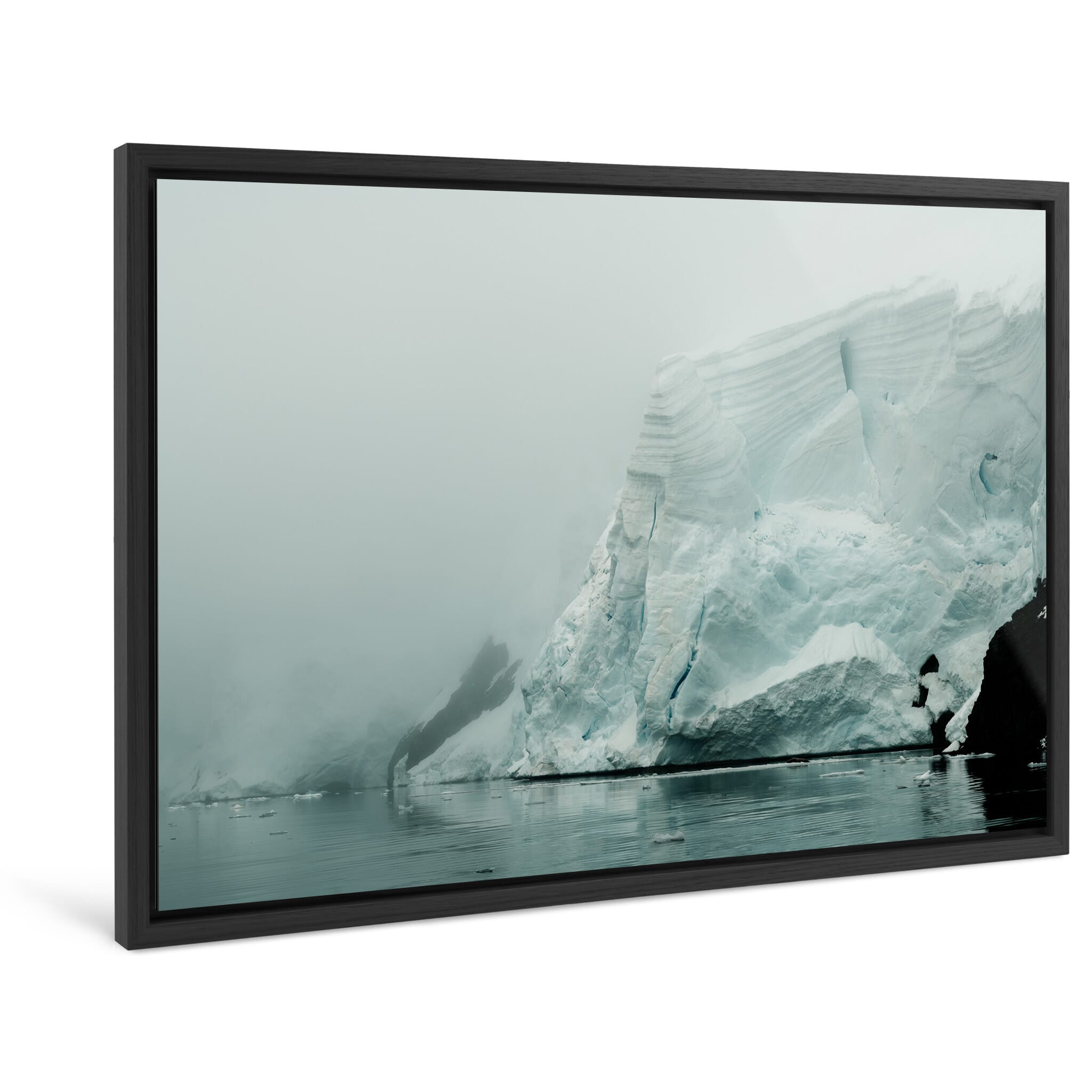 Framed photo print of ghostly ice formation in the Palmer Archipelago