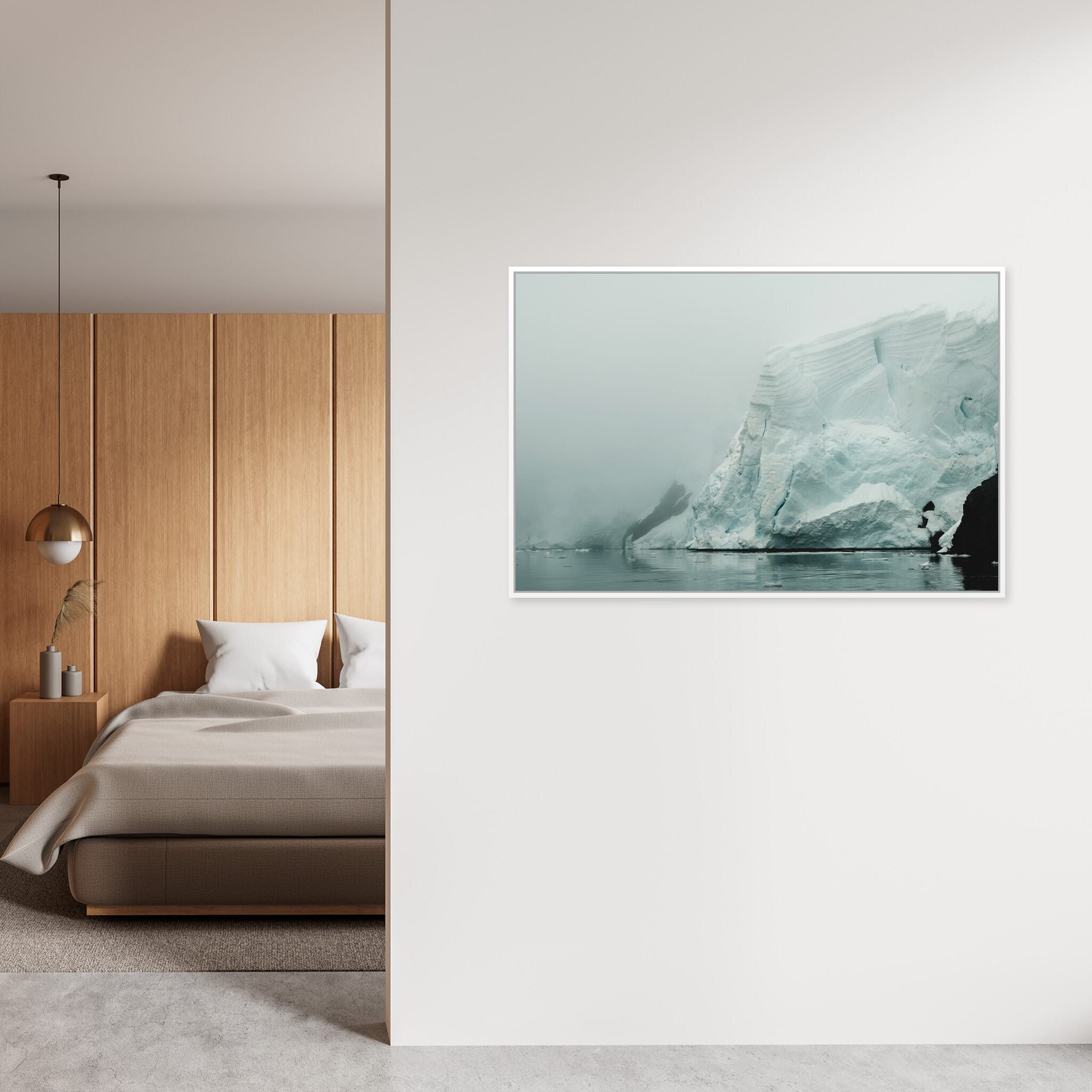 Modern Interior design featuring photography prints by Jan Erik Waider
