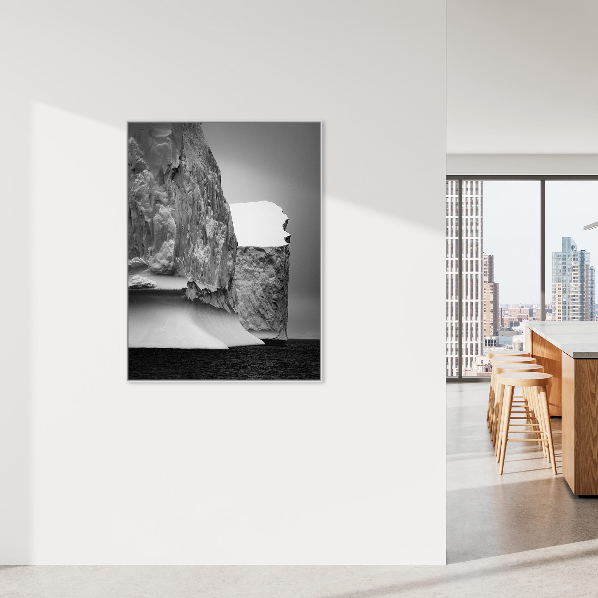 Modern Interior design featuring photography prints by Jan Erik Waider