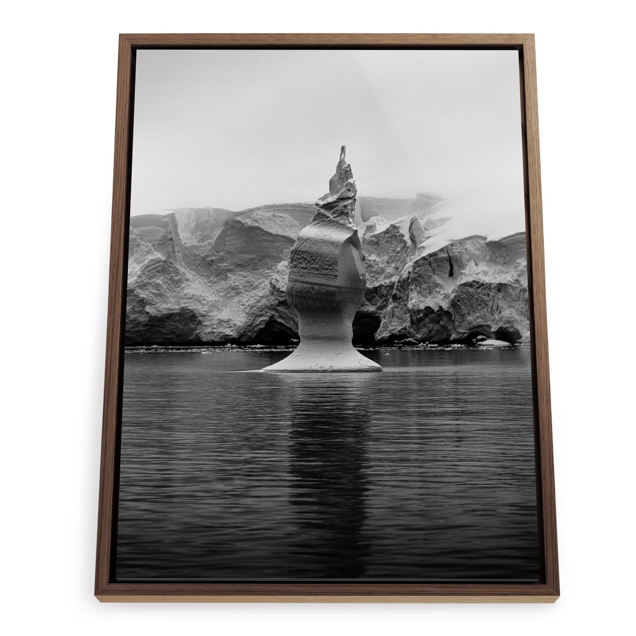 Framed photo print of Antarctic iceberg with dramatic textures