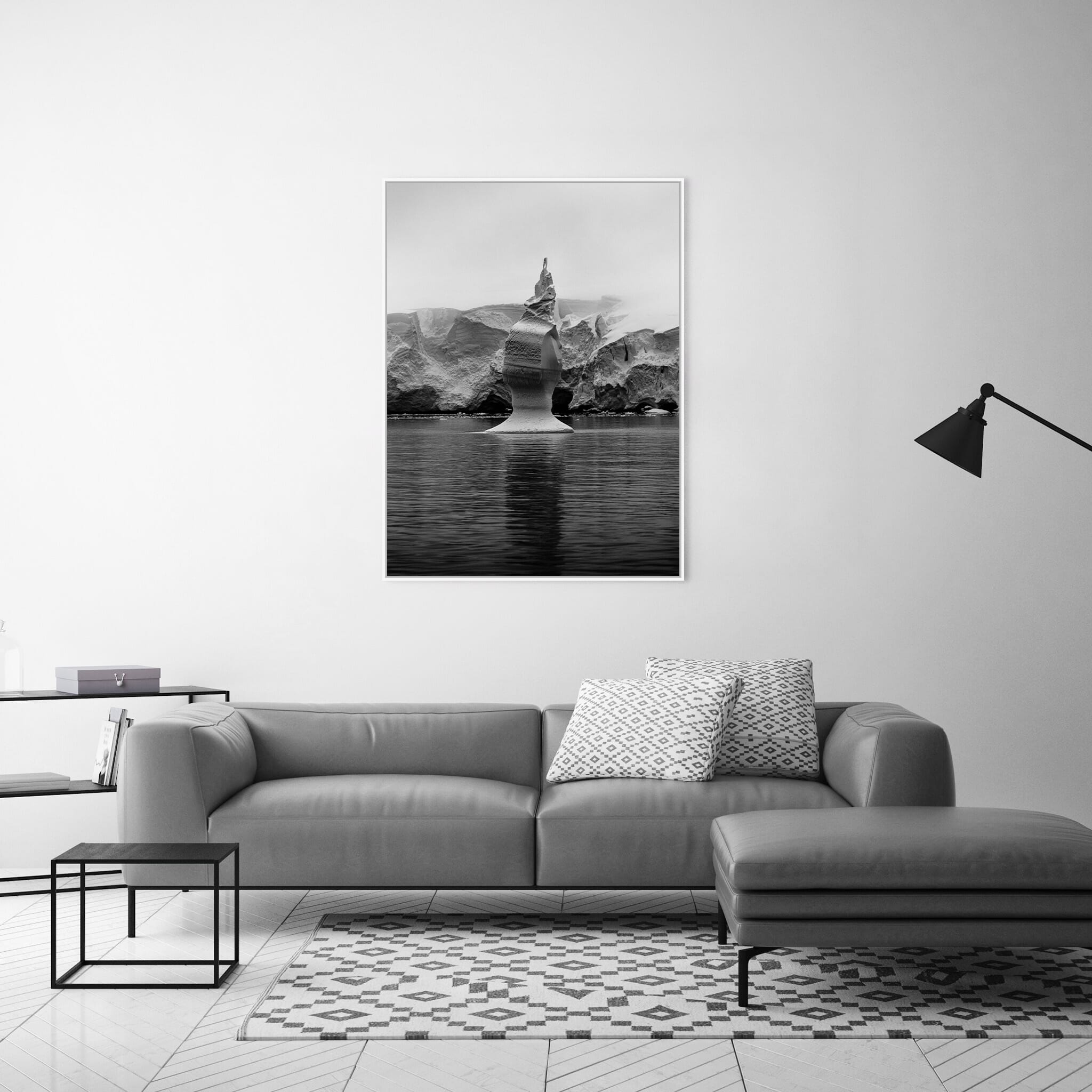 Modern Interior design featuring photography prints by Jan Erik Waider