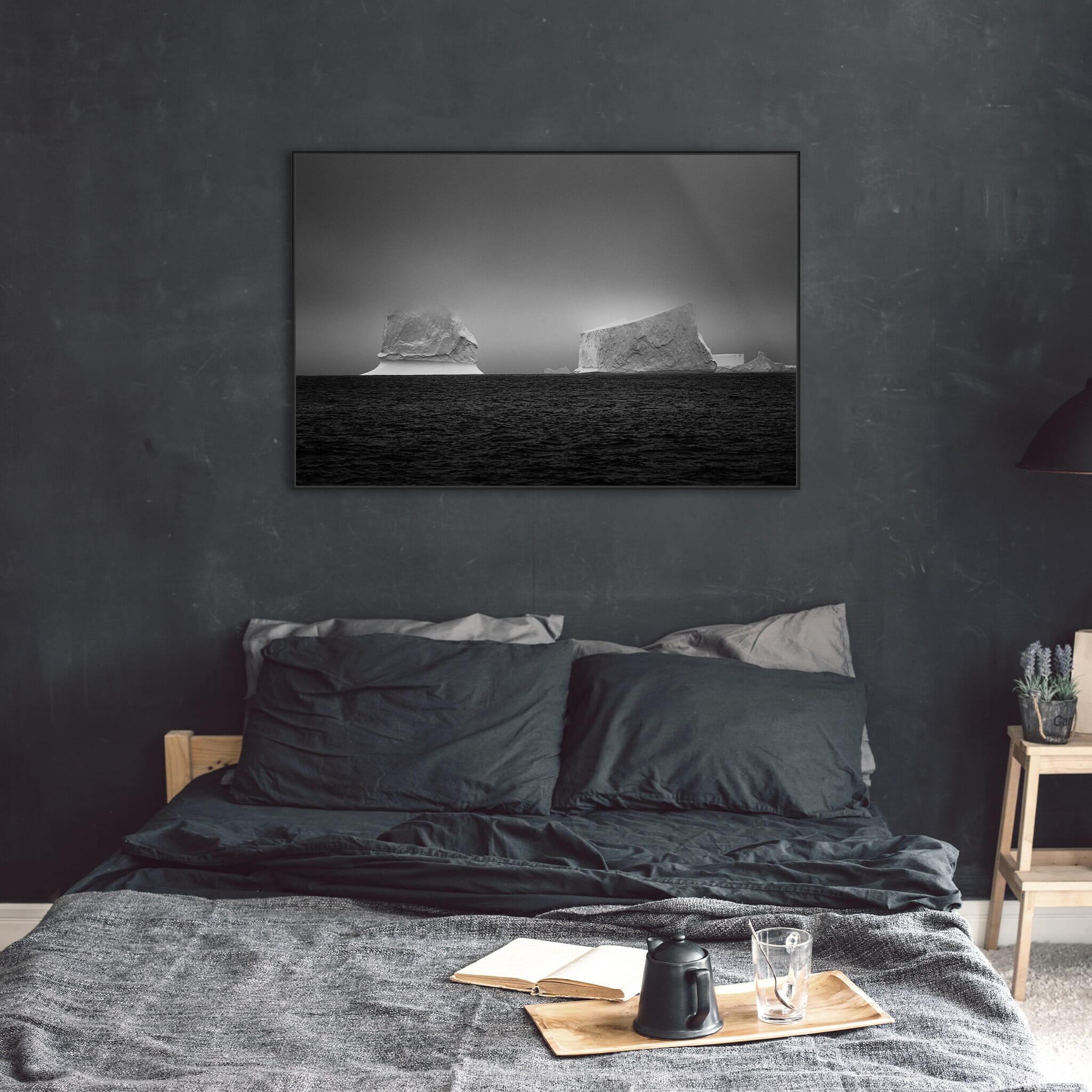 Modern room with framed landscape photography by Jan Erik Waider