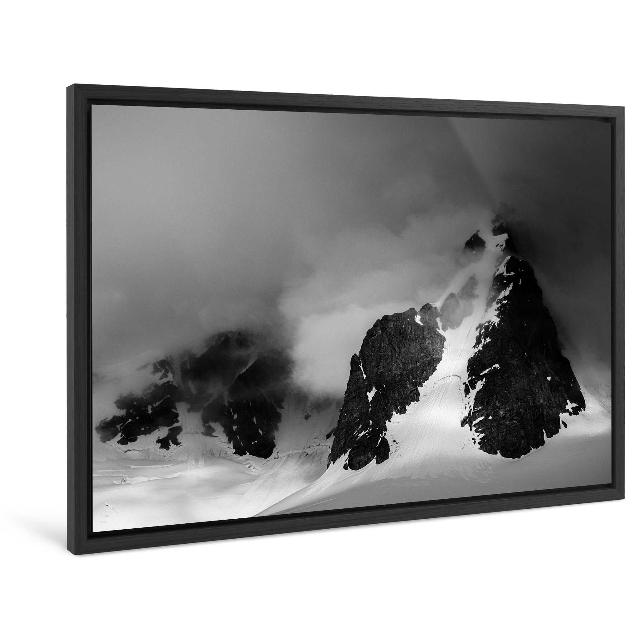 Framed photo print of steep ridges shaped by wind and time