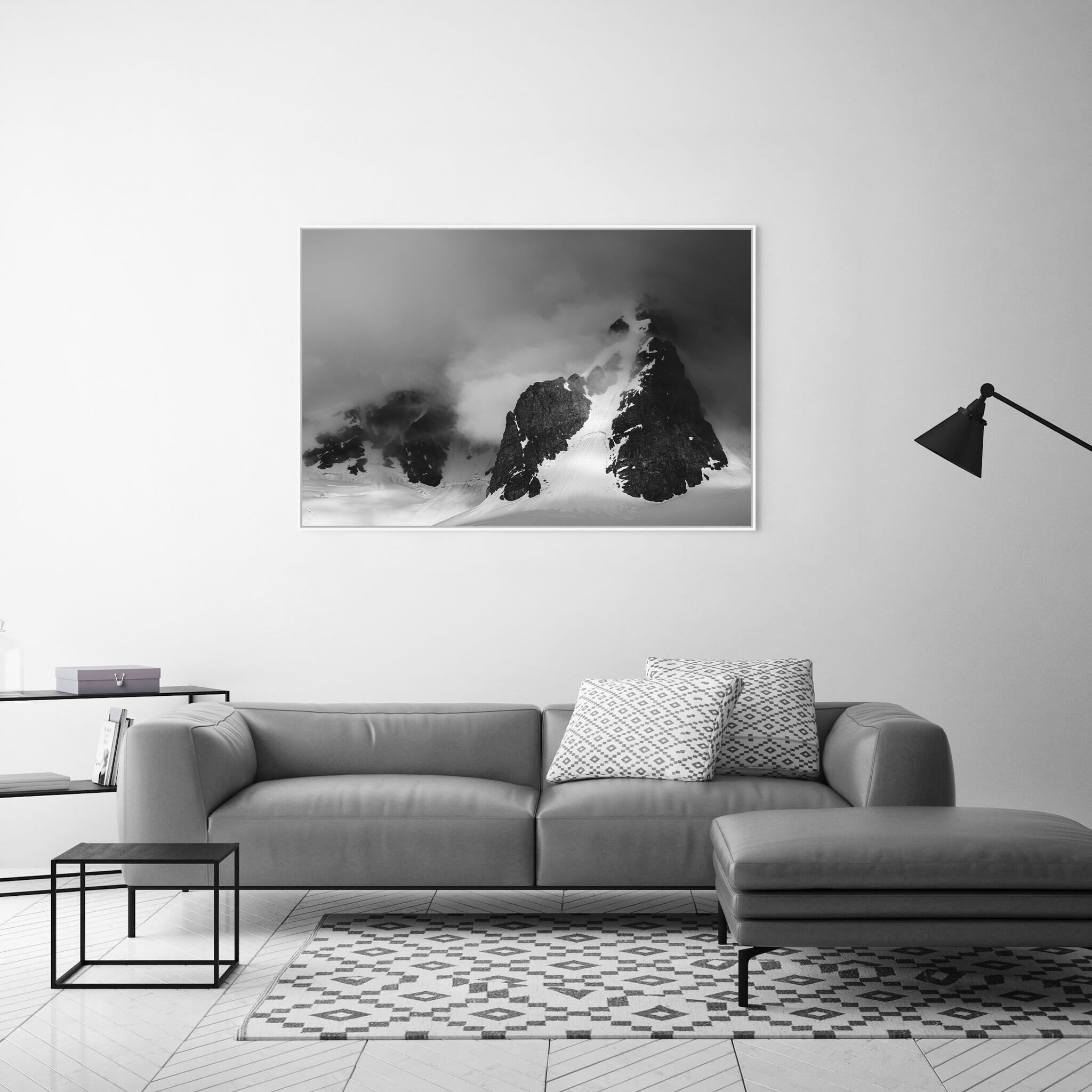 Interior design featuring photography prints by Jan Erik Waider