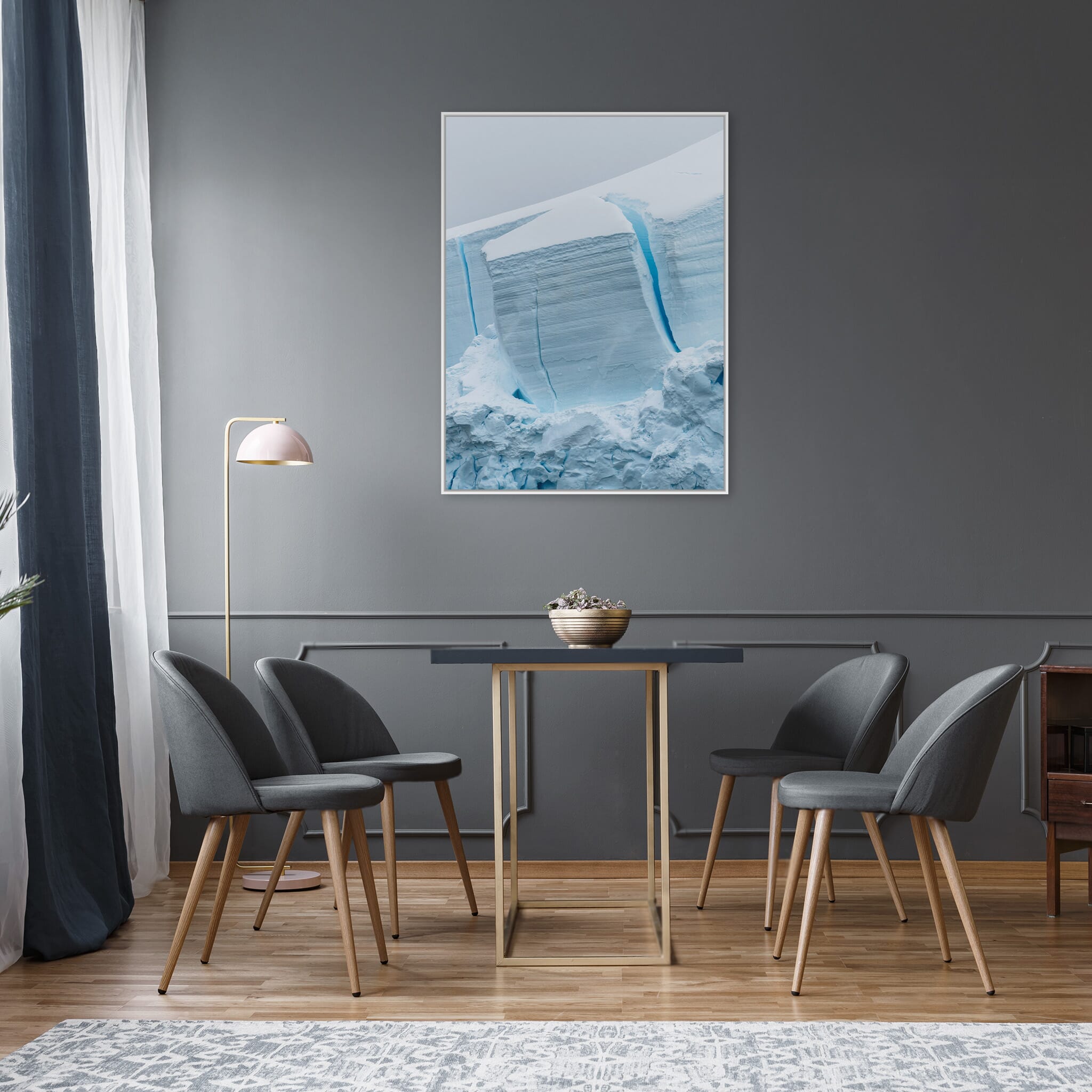 Interior design featuring photography prints by Jan Erik Waider