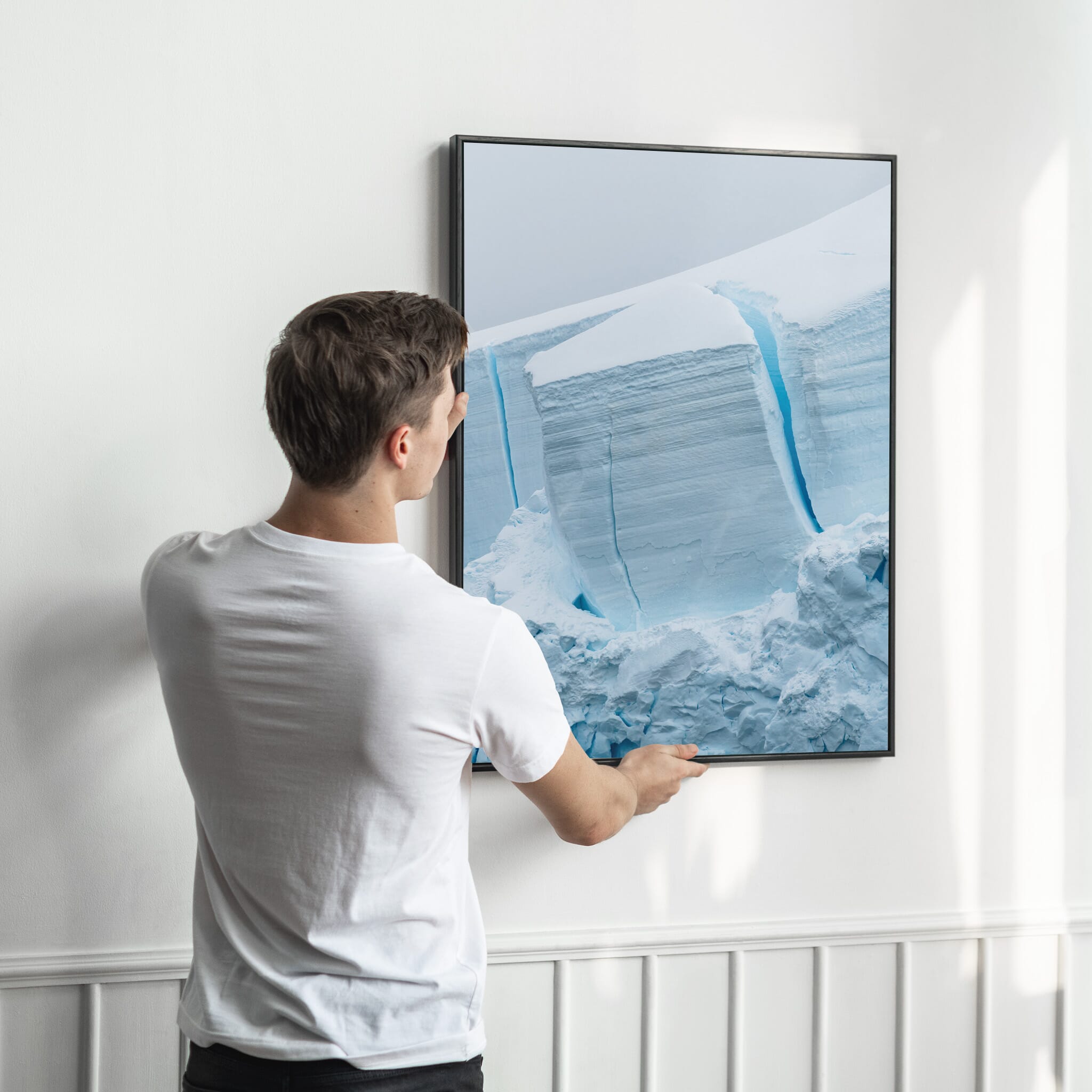 Modern Interior design featuring photography prints by Jan Erik Waider