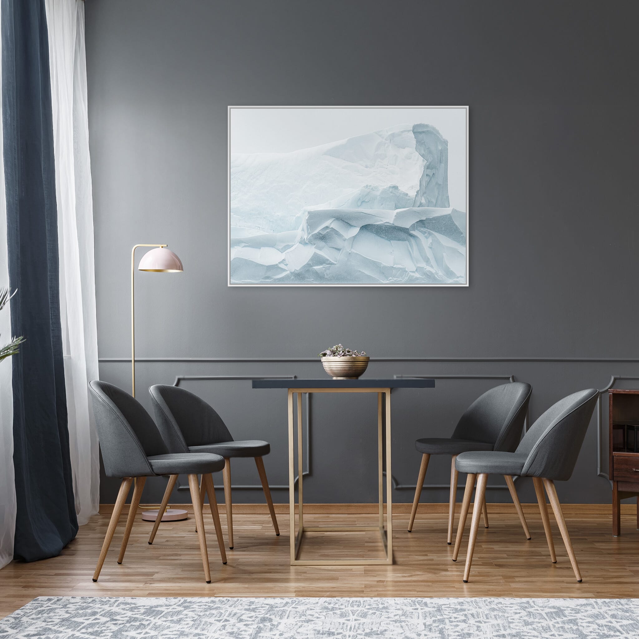 Modern Interior design featuring photography prints by Jan Erik Waider