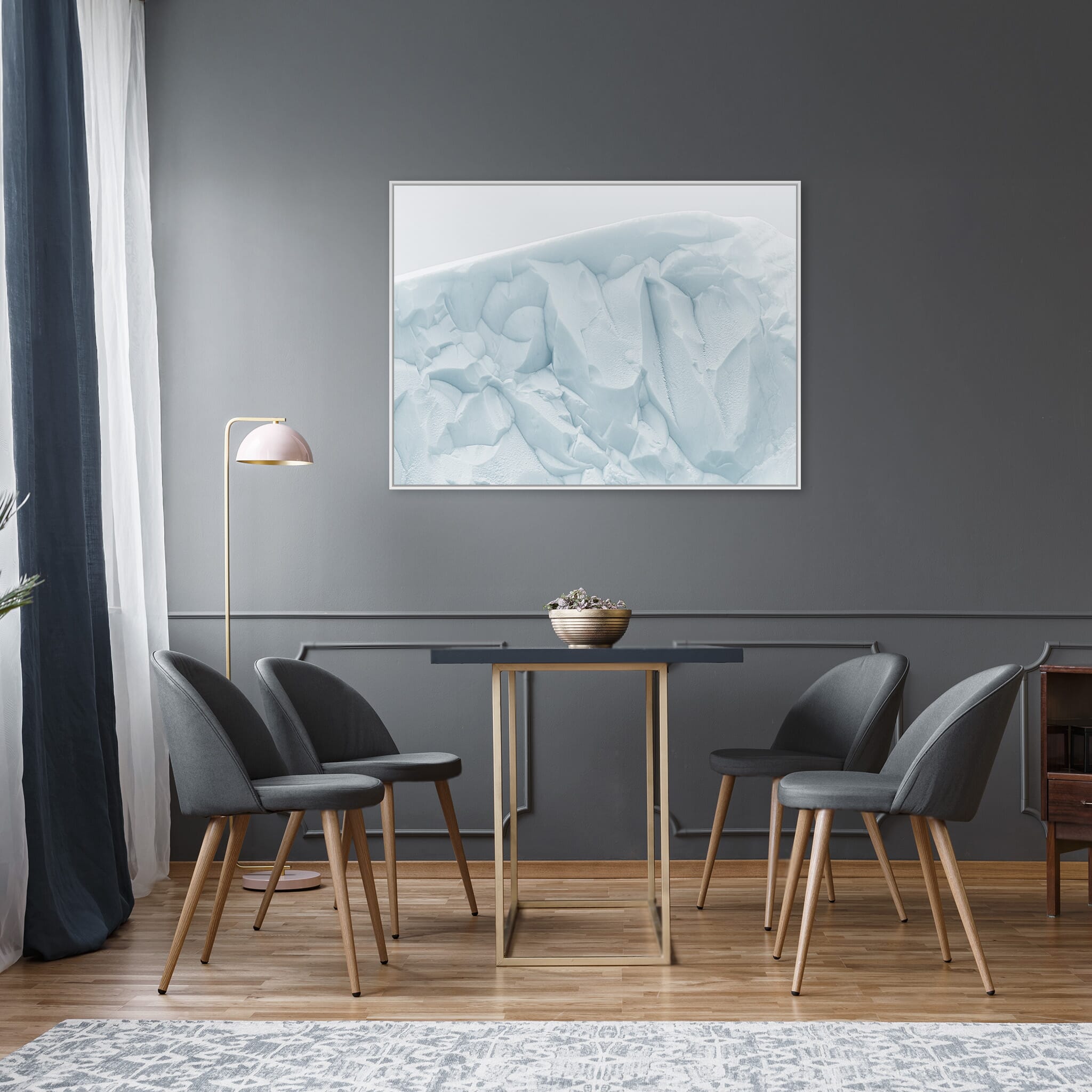 Interior design featuring photography prints by Jan Erik Waider