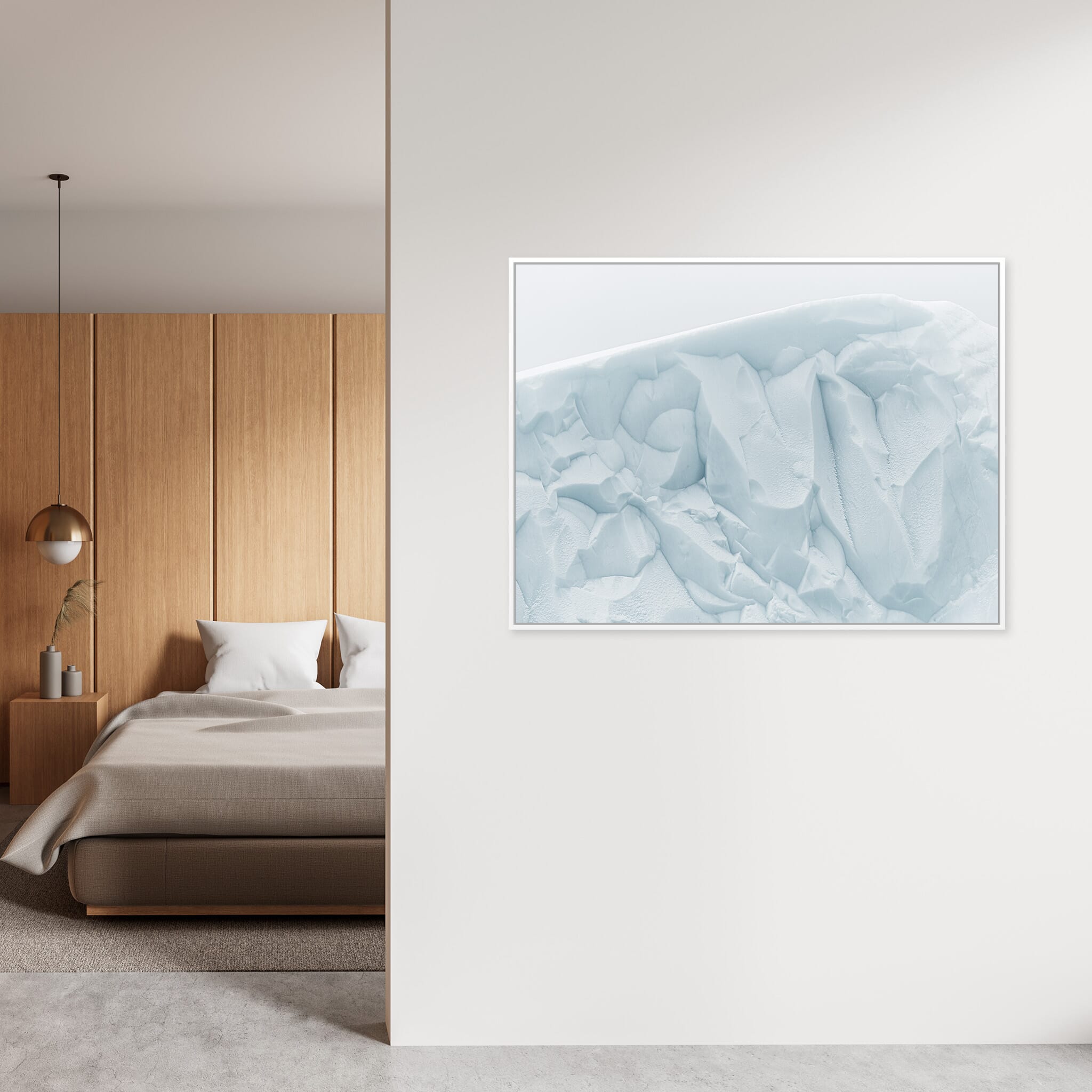 Modern Interior design featuring photography prints by Jan Erik Waider