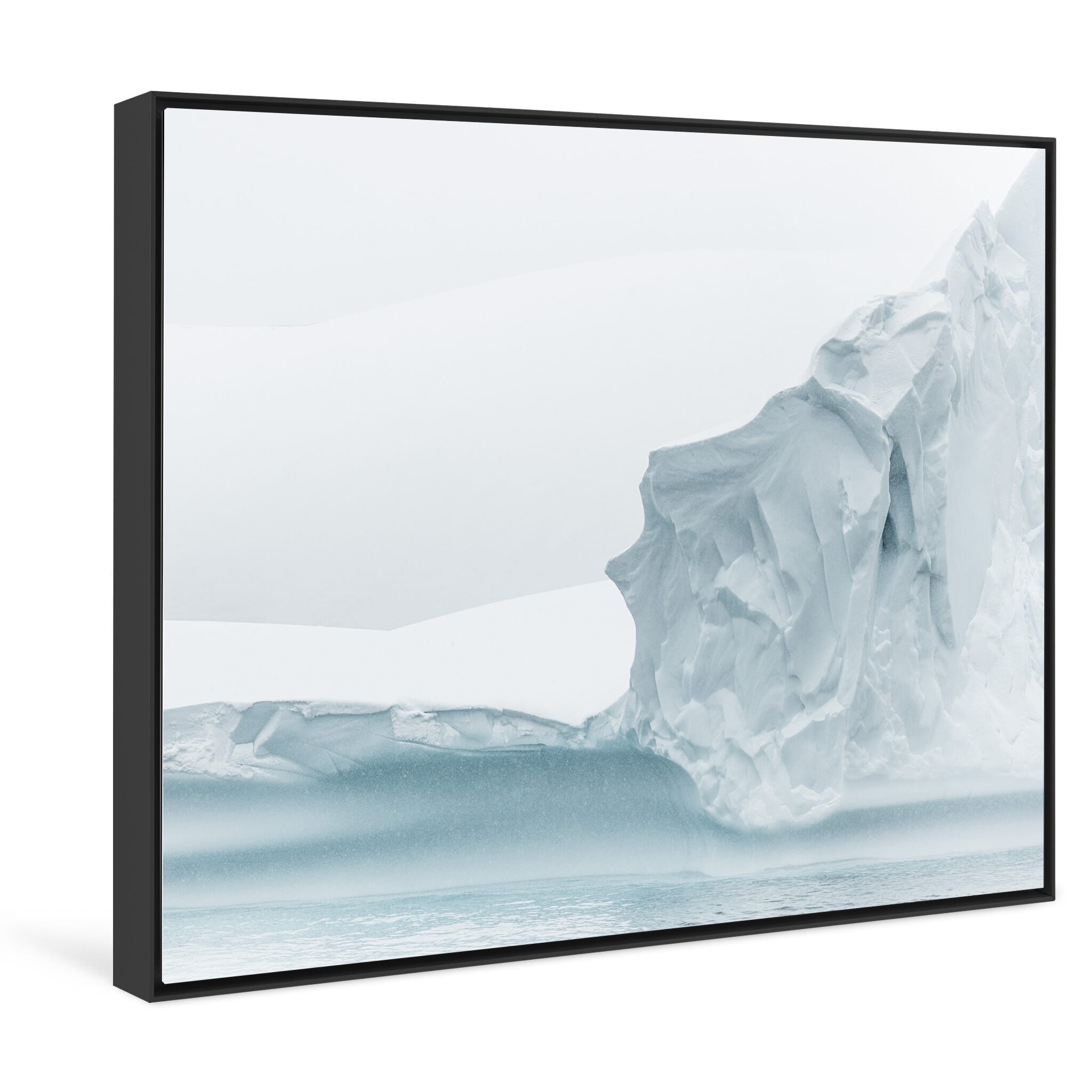 Framed photo print of ethereal frozen landscape captured in bright daylight
