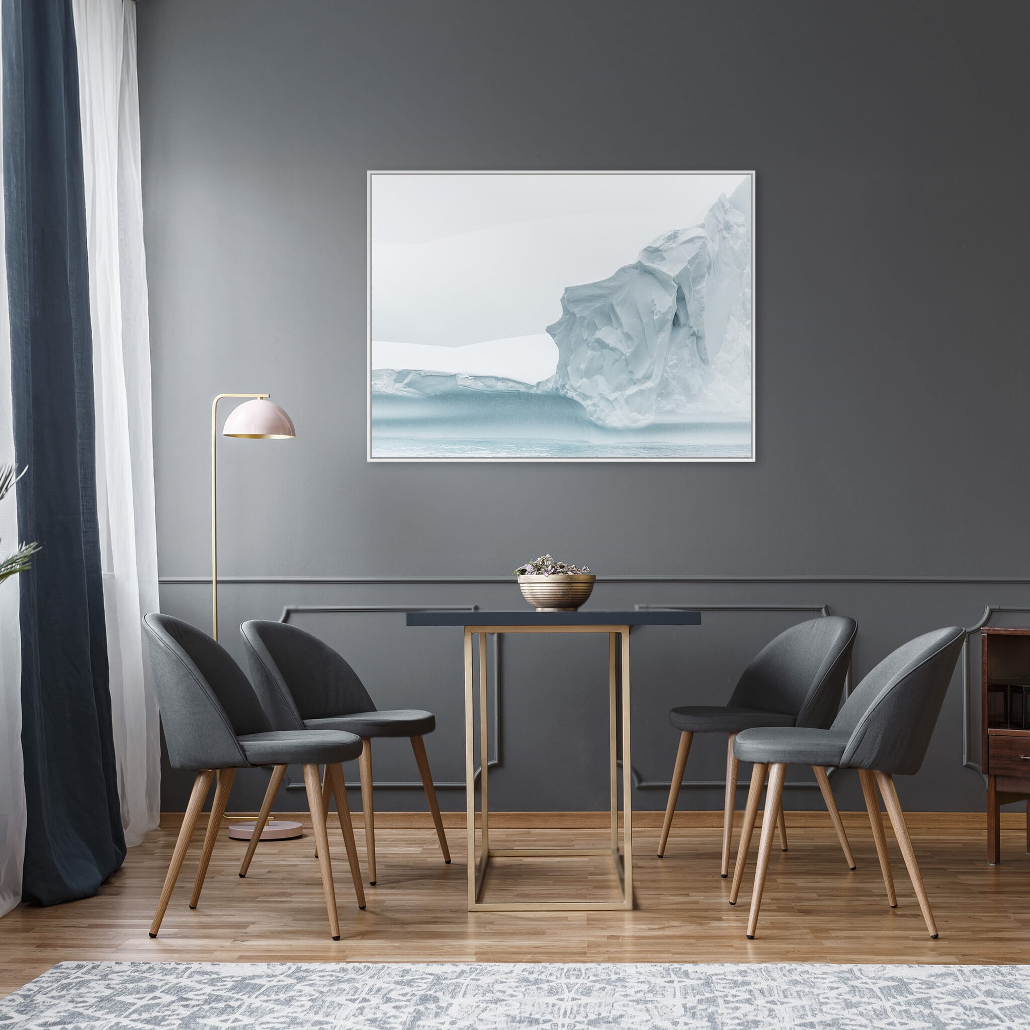 Modern Interior design featuring photography prints by Jan Erik Waider