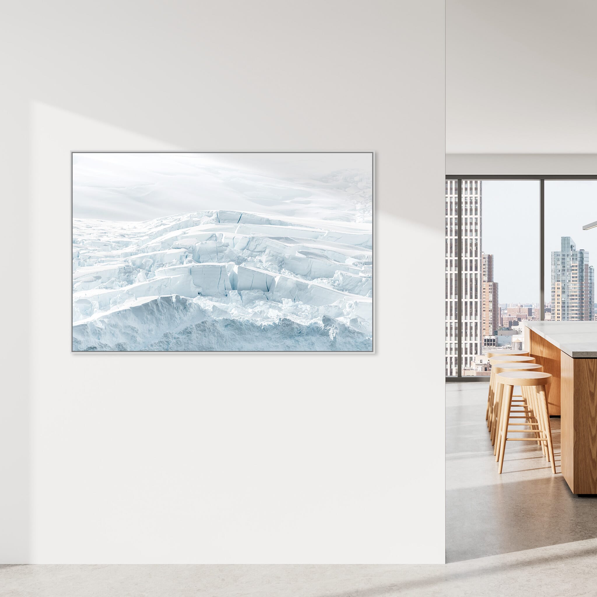 Interior design featuring photography prints by Jan Erik Waider