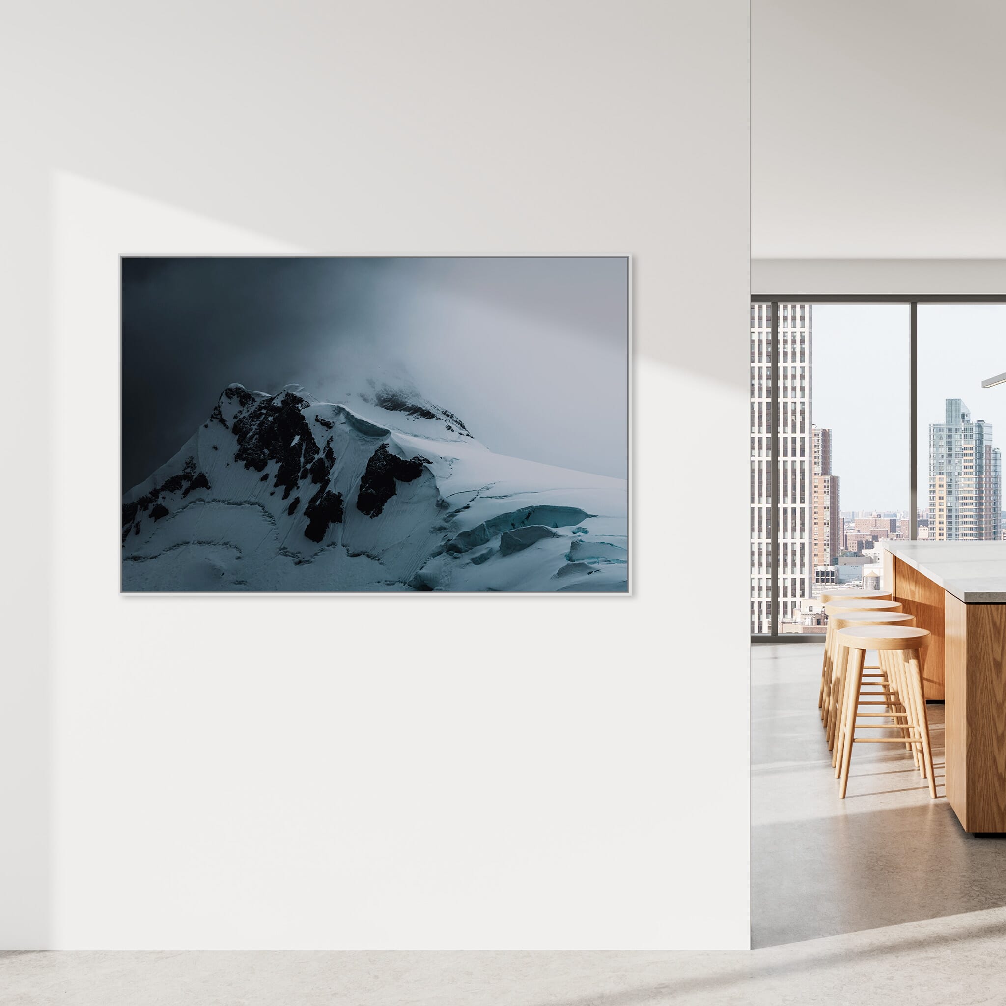 Interior design featuring photography prints by Jan Erik Waider