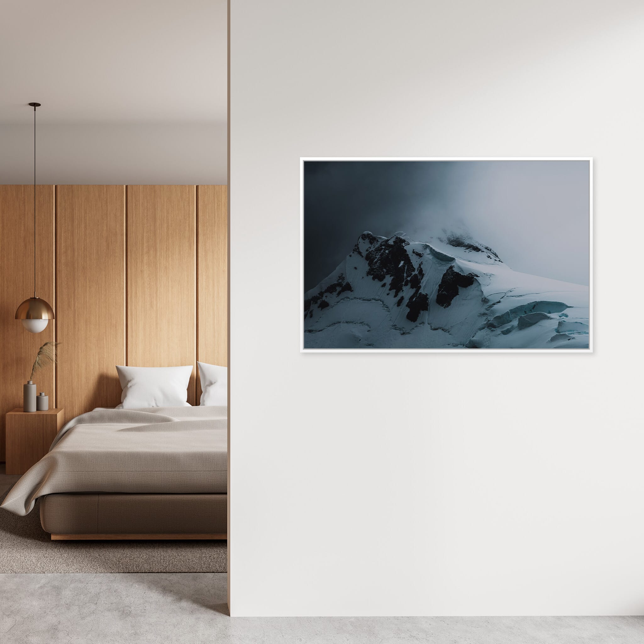 Modern Interior design featuring photography prints by Jan Erik Waider