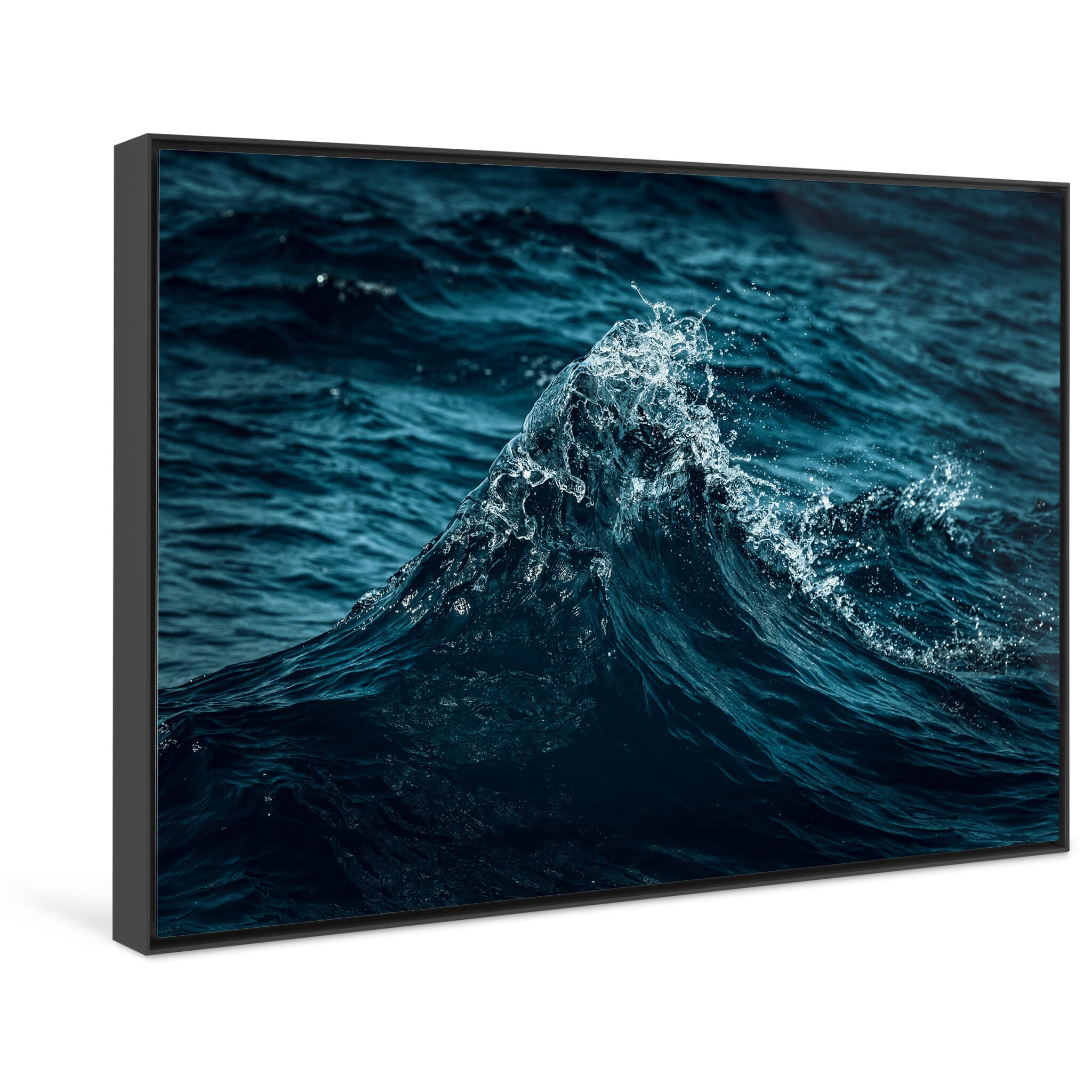 Framed photo print of waves focusing on rhythm and light in the Southern Ocean