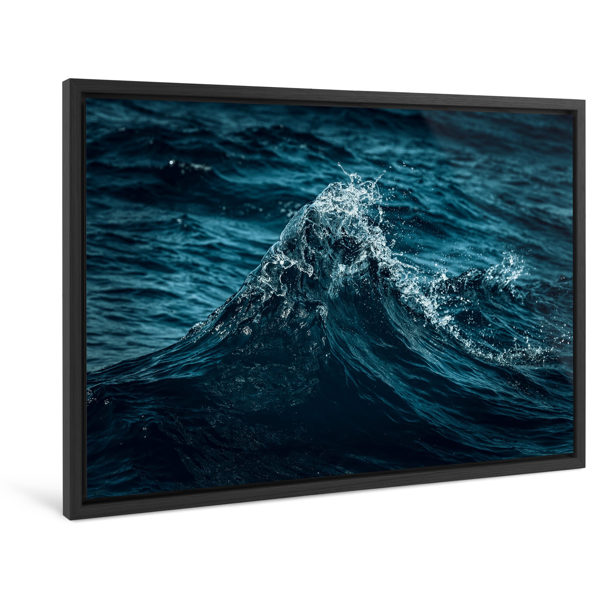 Framed photo print of sculptural waves shaped by wind and current in the Drake Passage