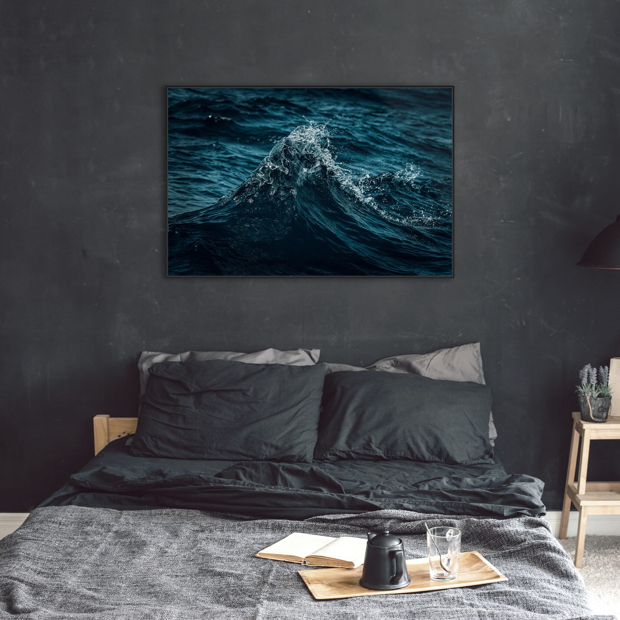 Modern room with framed landscape photography by Jan Erik Waider