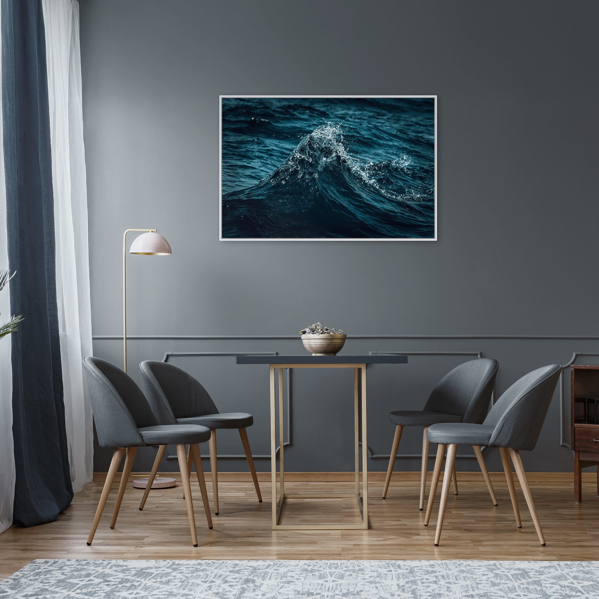 Interior design featuring photography prints by Jan Erik Waider