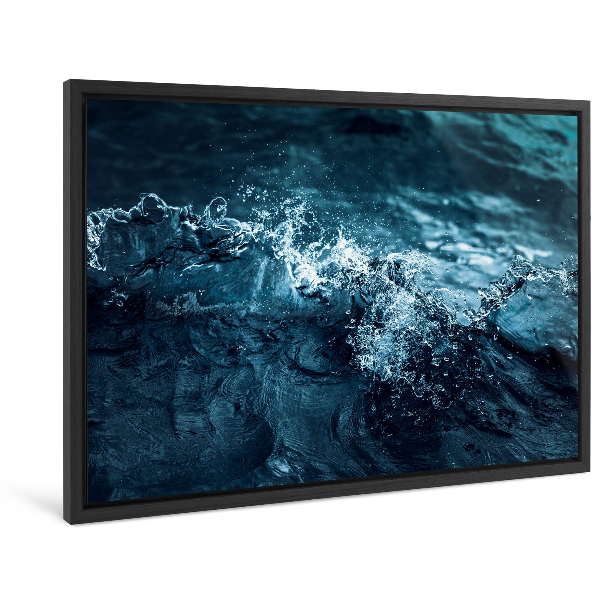 Framed photo print of waves shaped by gentle wind and current near Antarctica