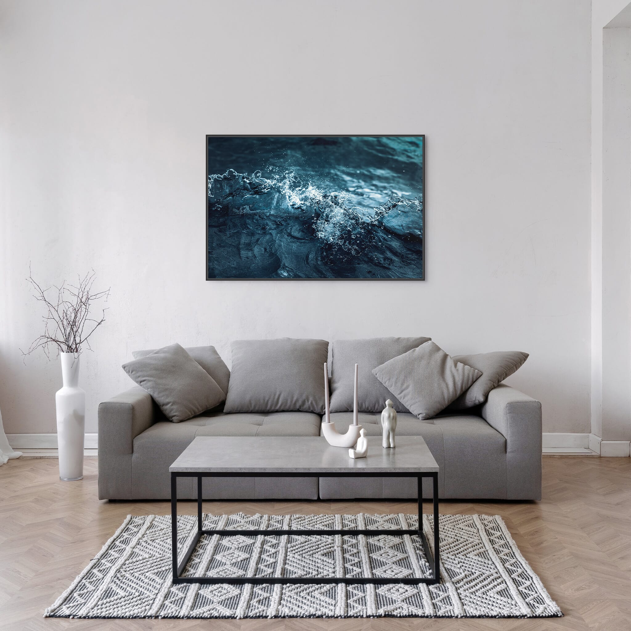Interior design featuring photography prints by Jan Erik Waider
