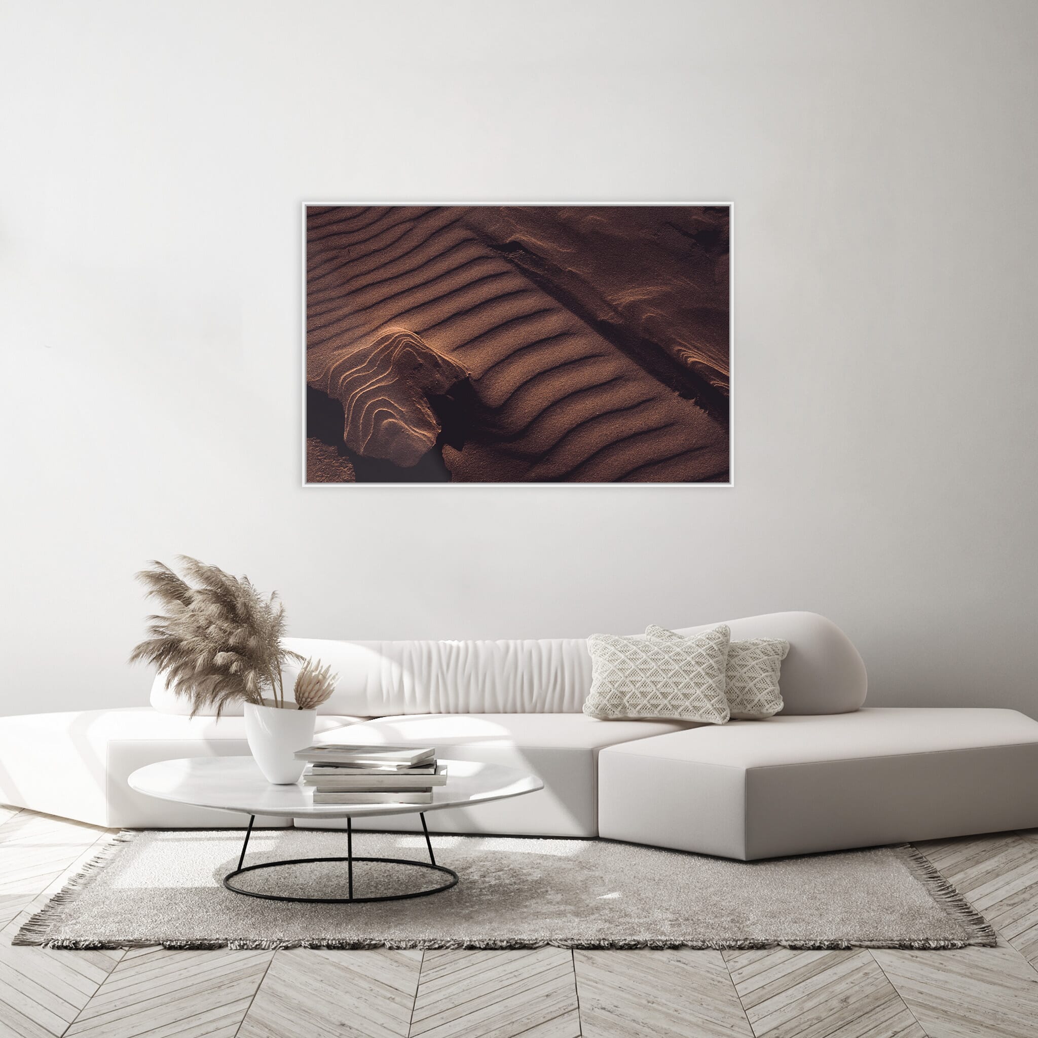 Modern room with framed landscape photography by Jan Erik Waider