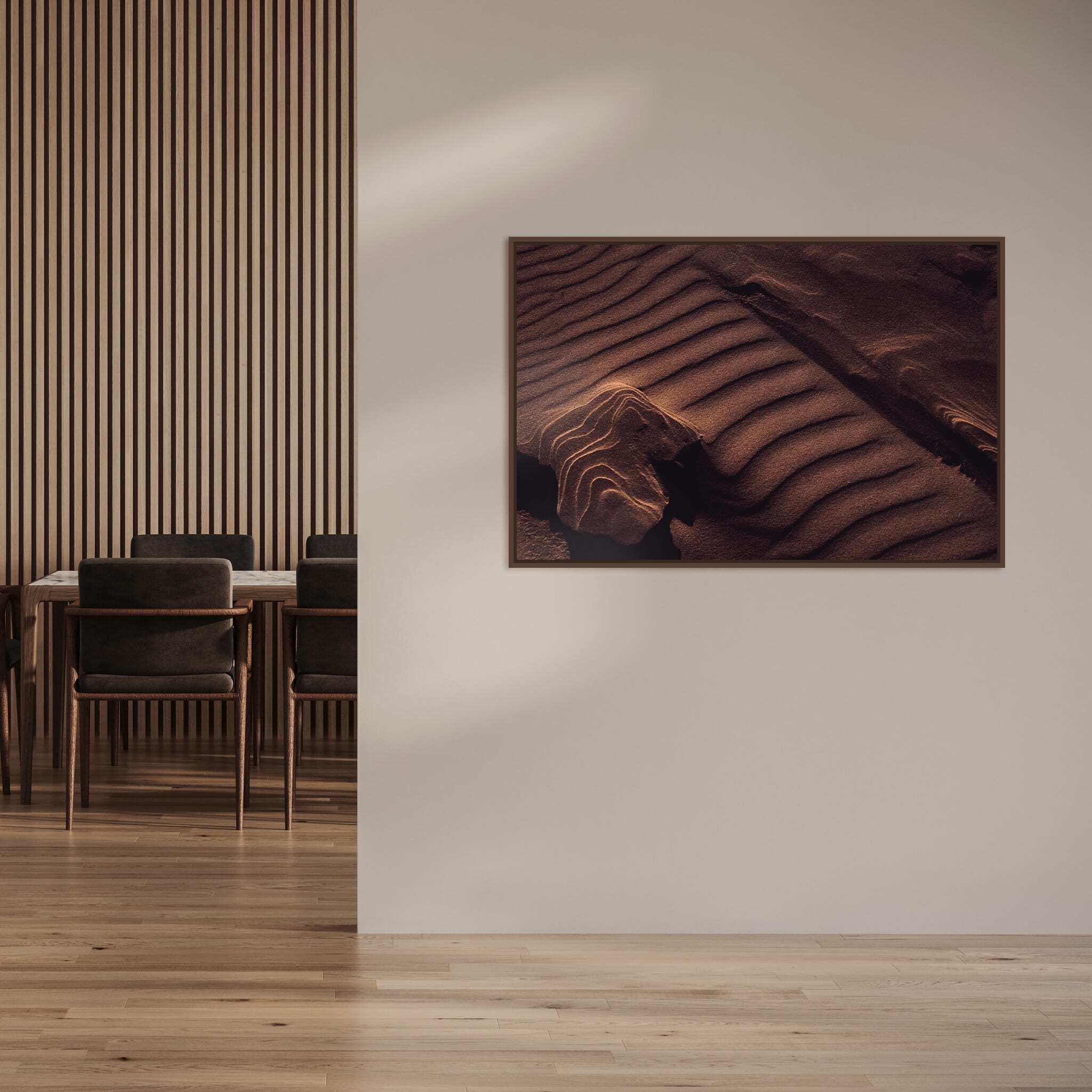 Interior design featuring photography prints by Jan Erik Waider