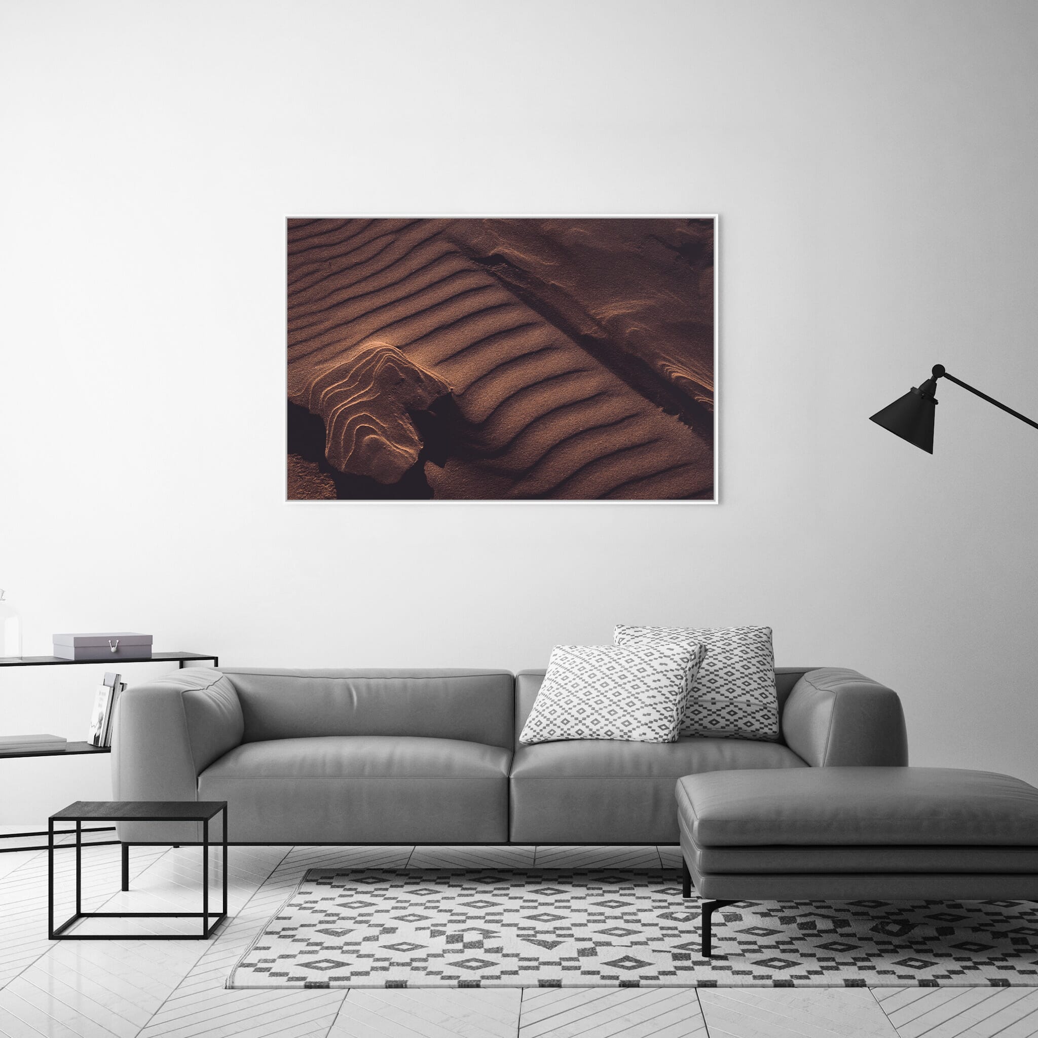 Modern Interior design featuring photography prints by Jan Erik Waider