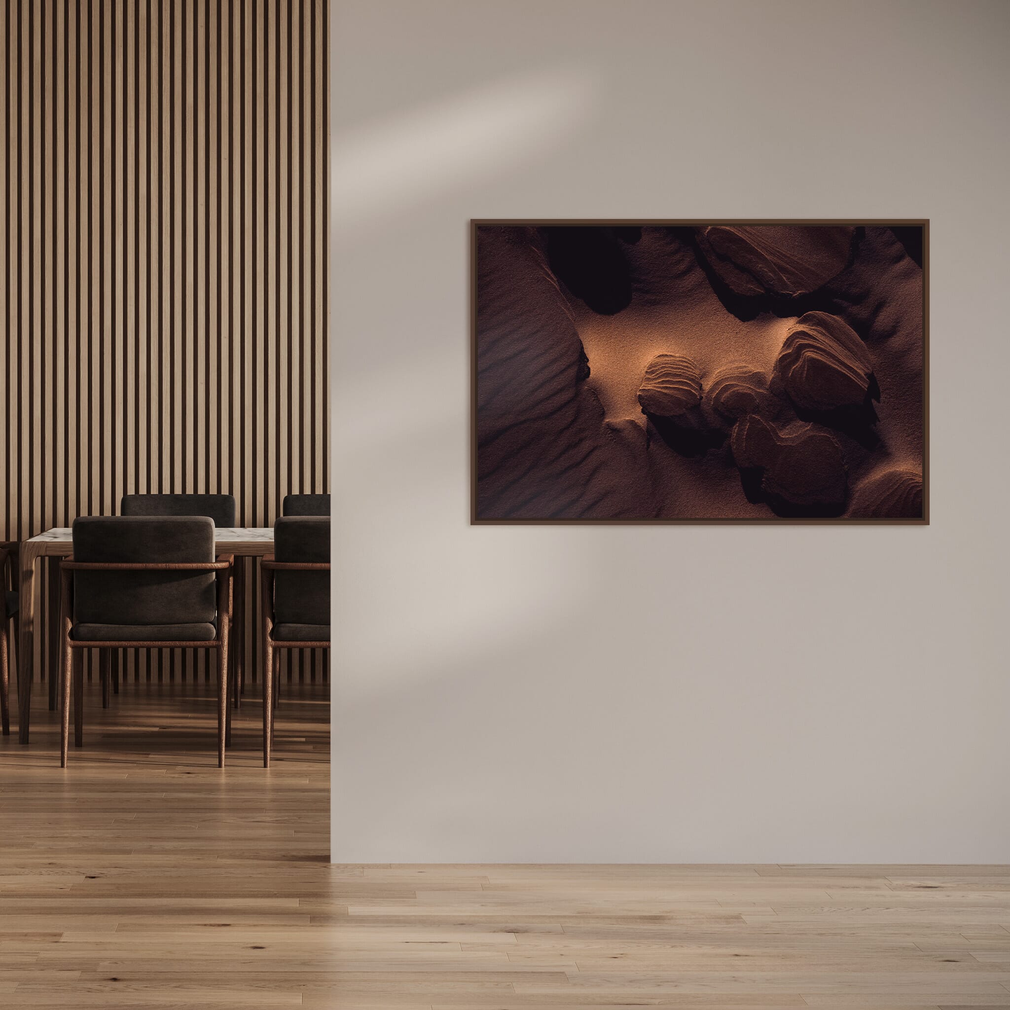 Interior design featuring photography prints by Jan Erik Waider