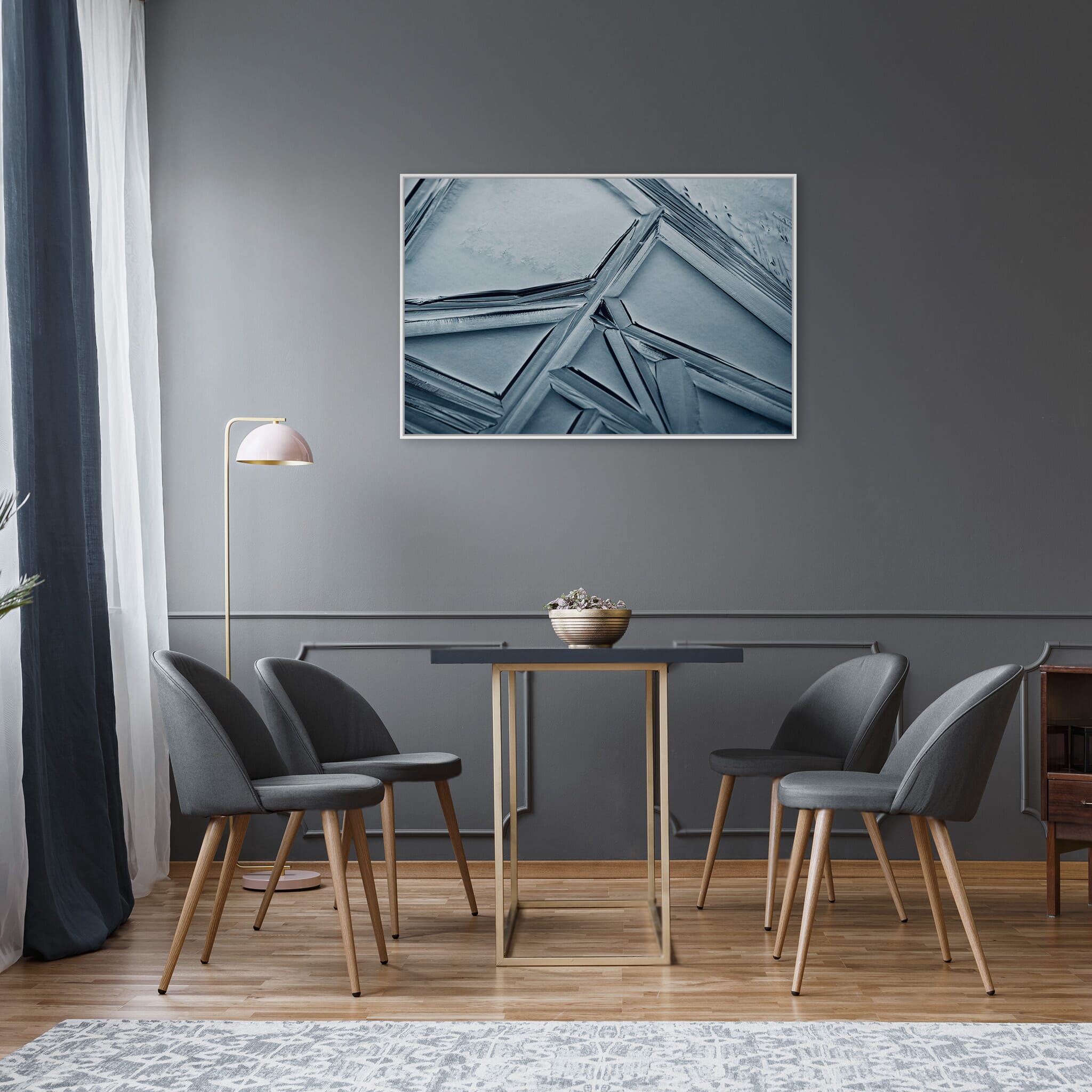 Modern Interior design featuring photography prints by Jan Erik Waider