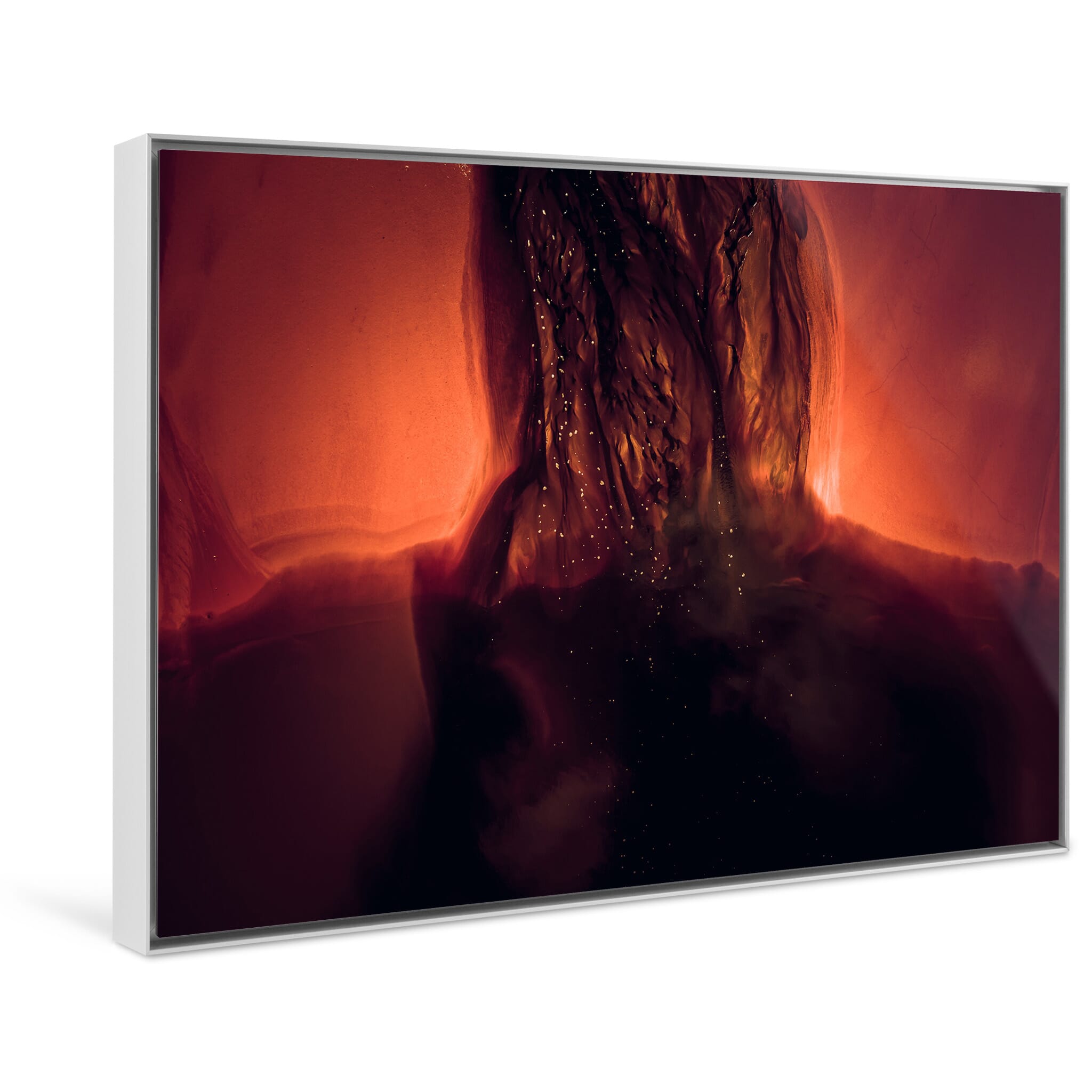 Framed photo print of conceptual landscape reflecting an evolved Martian environment