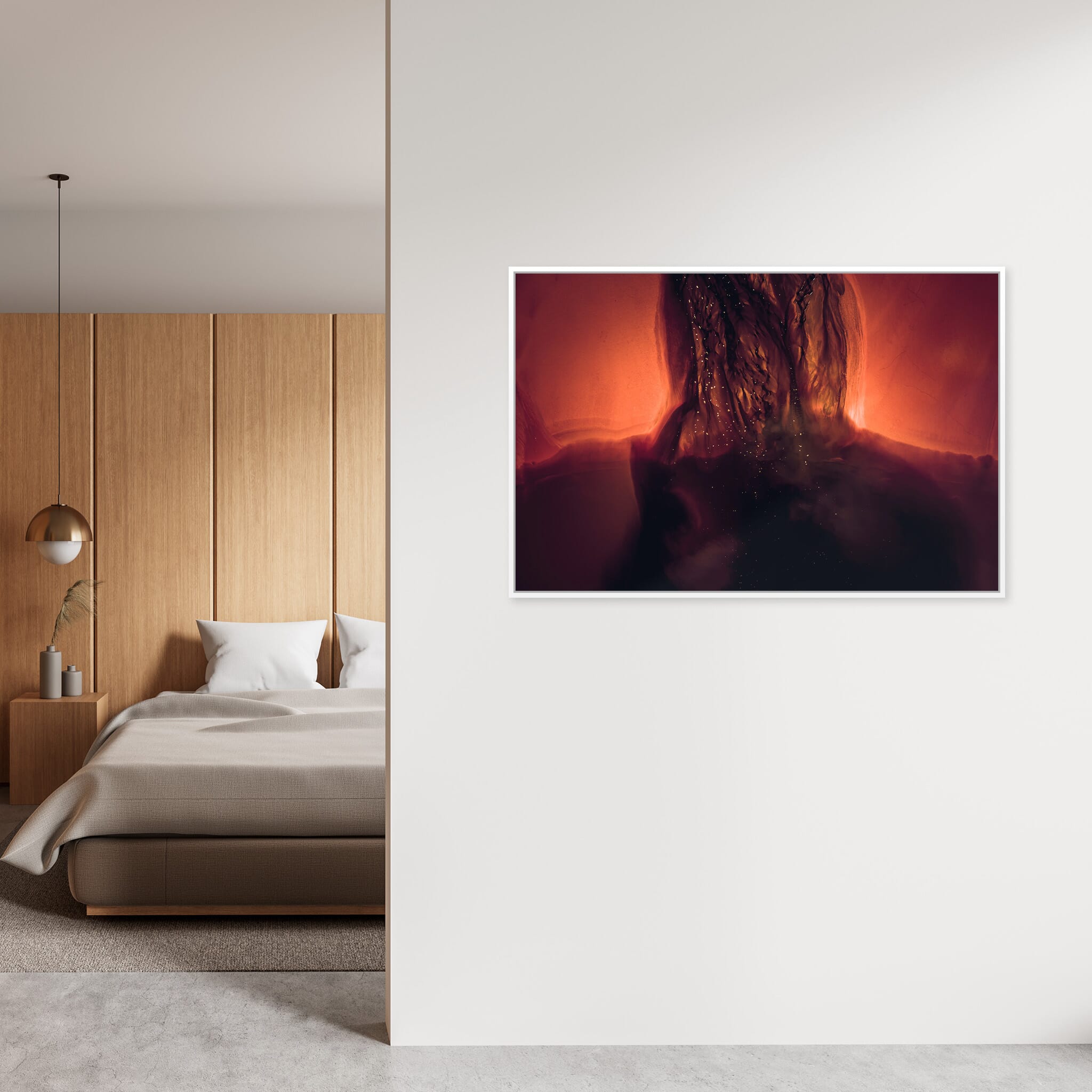 Interior design featuring photography prints by Jan Erik Waider