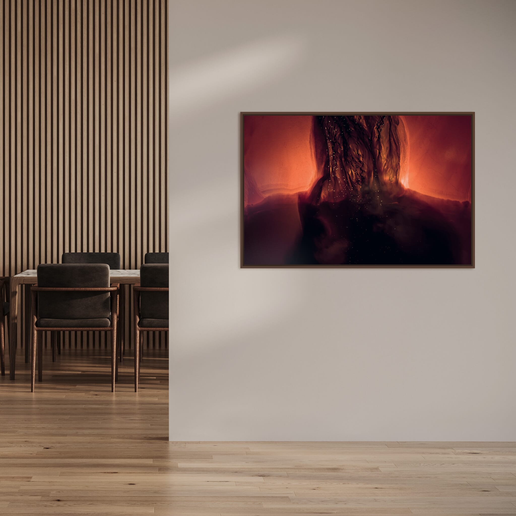 Modern Interior design featuring photography prints by Jan Erik Waider